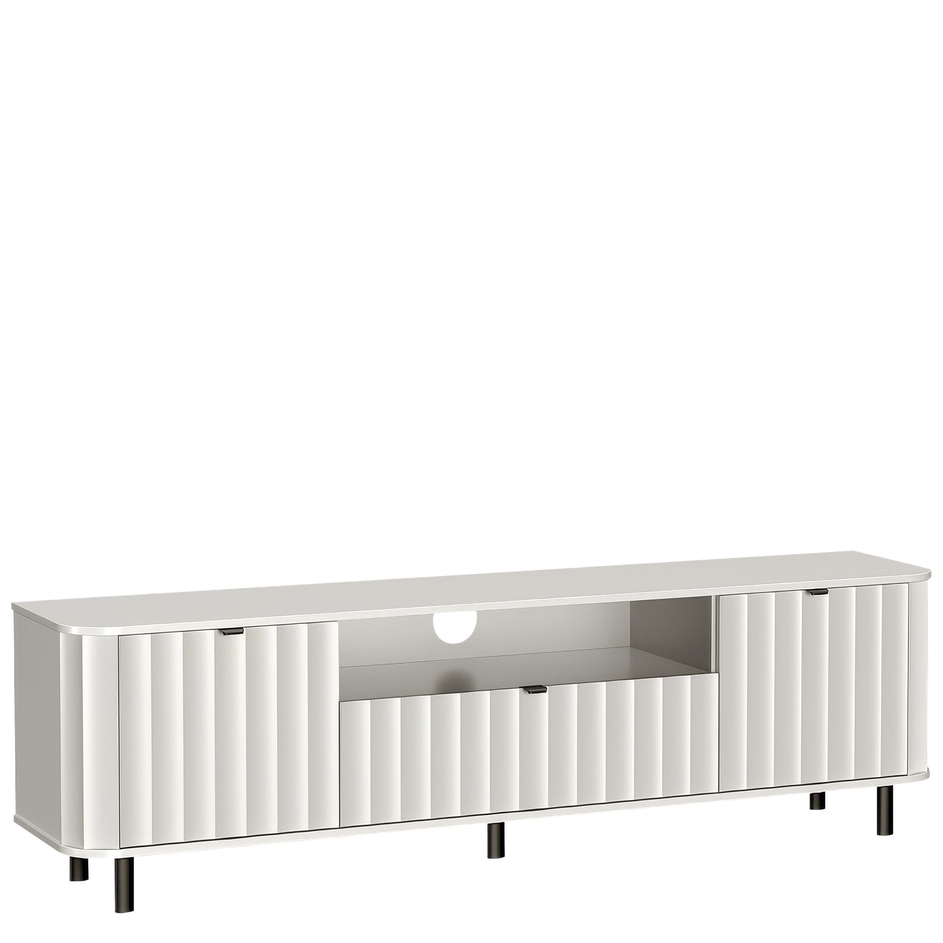 Joriel Tv-bänk 196 cm - Vitsvart