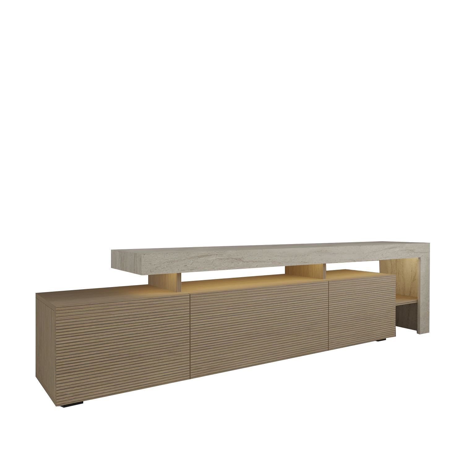Jurukovo TV-b&auml;nk 192x53x37 cm - Travertin, varm ek