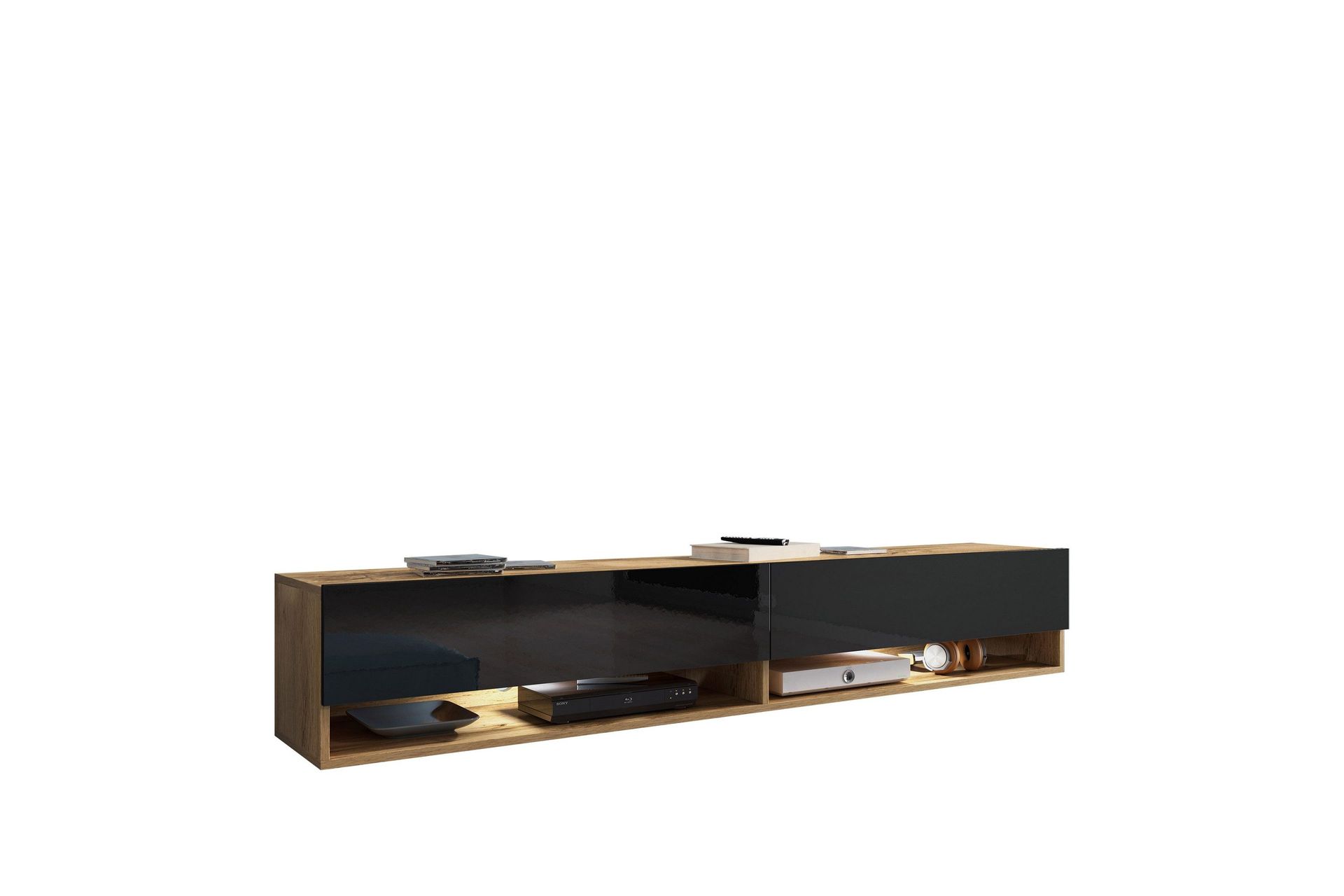 Kanak Tv-b&auml;nk 180 cm - Svart