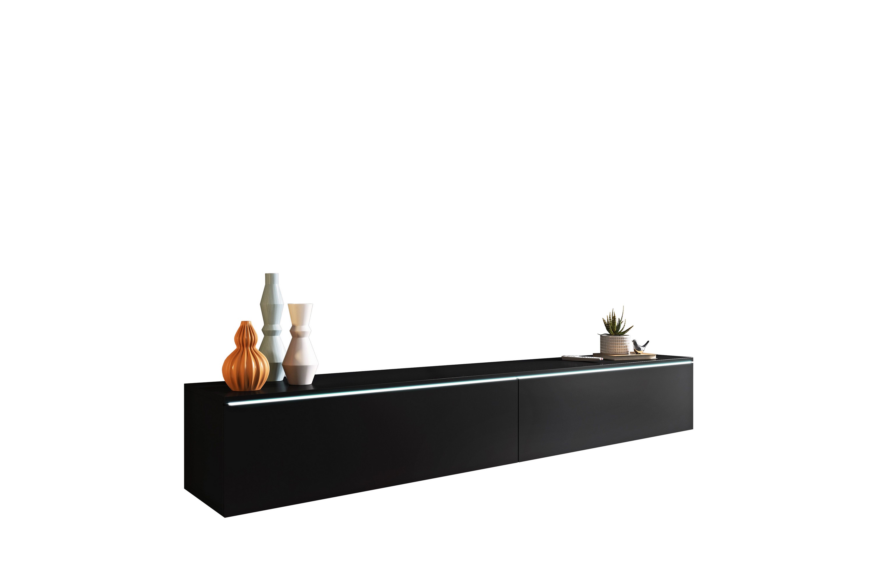Kanak Tv-bänk 180 cm Svart
