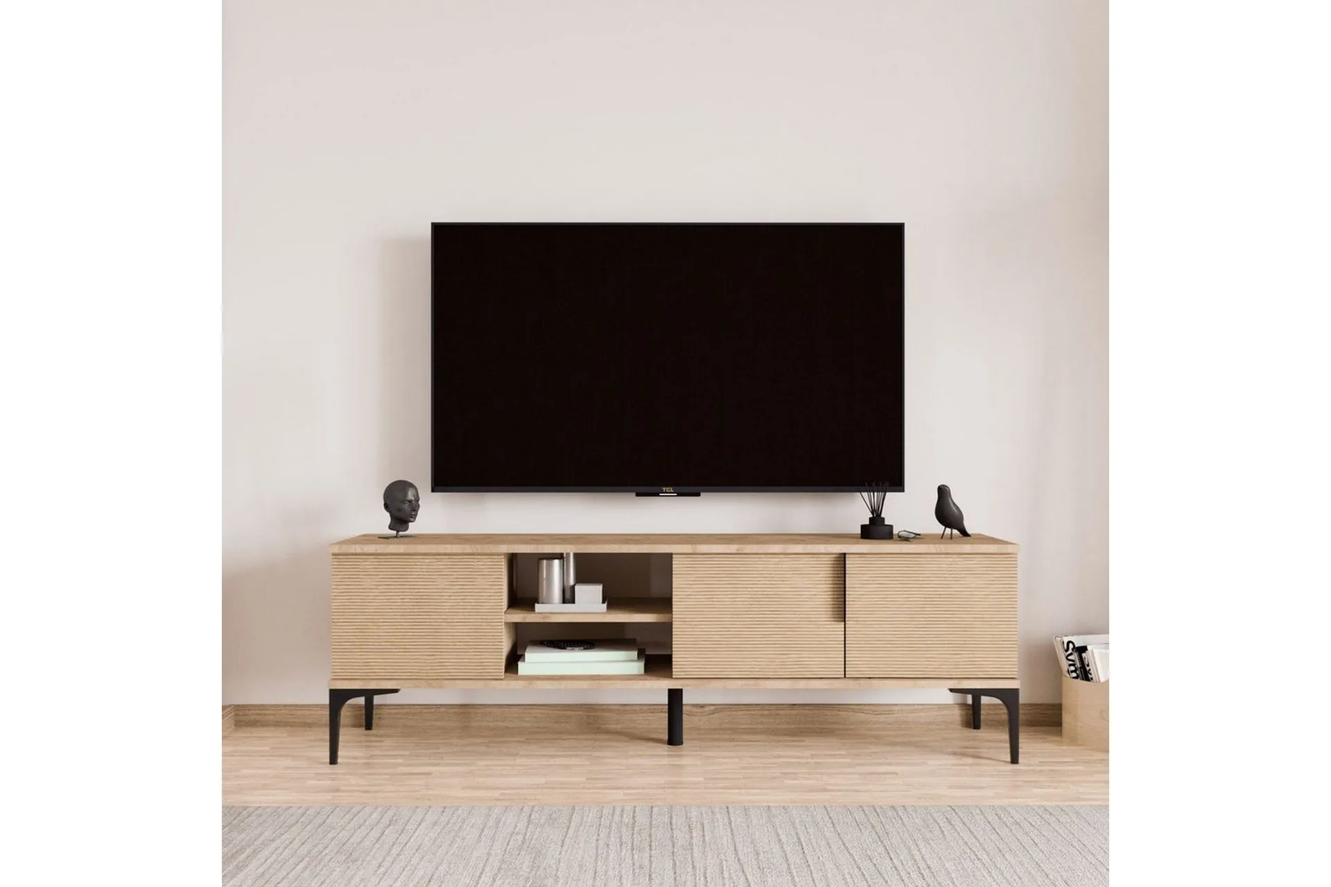 kunar tv-bänk 180 cm - natur