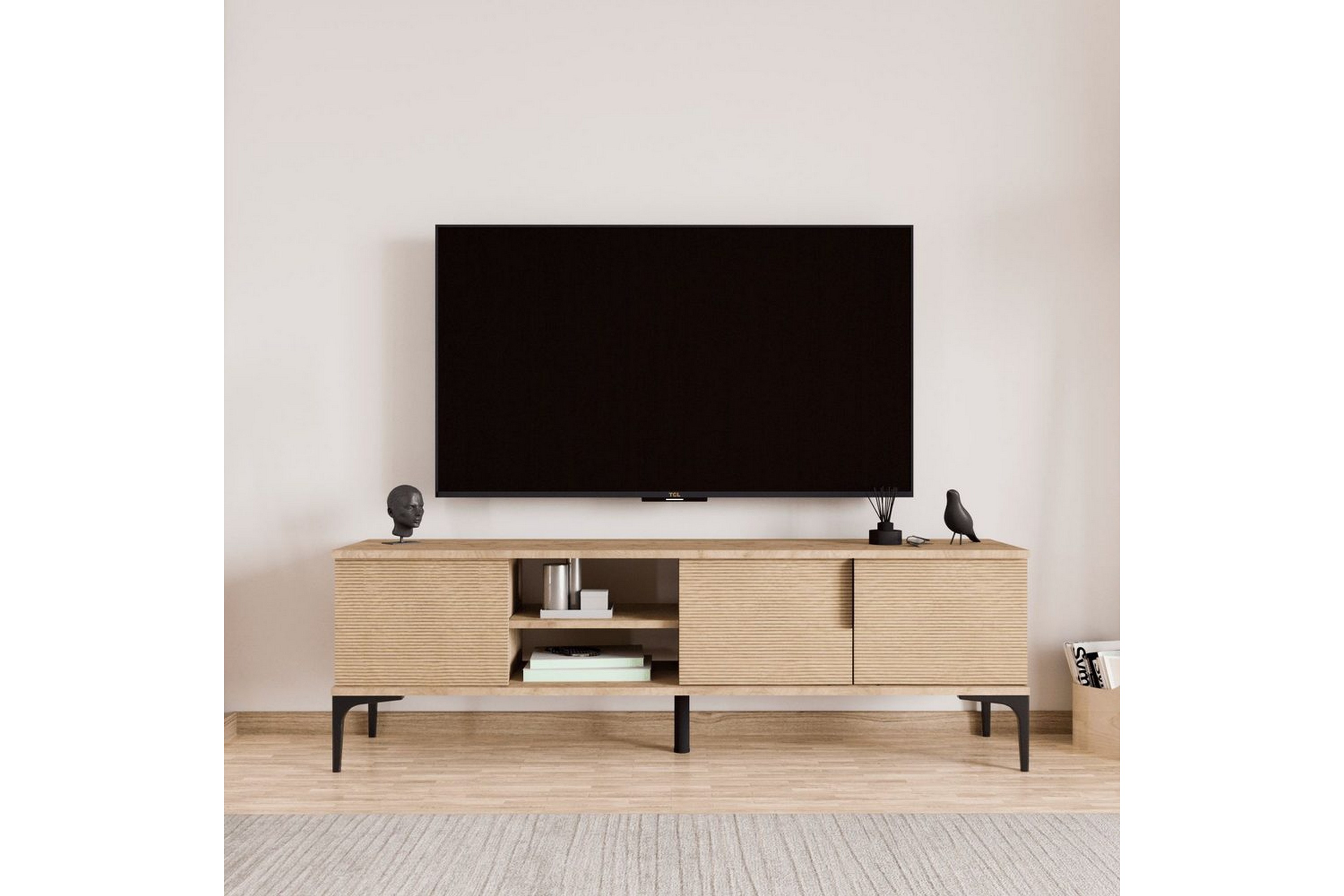 kunar tv-bänk 180 cm - natur