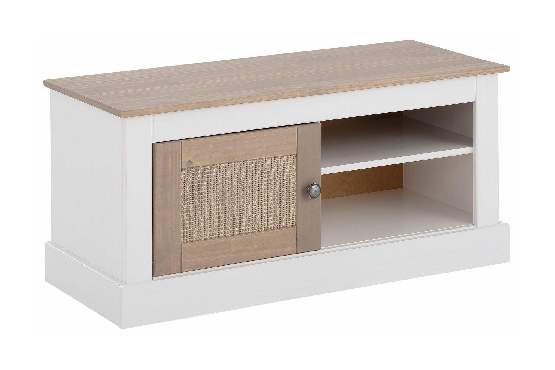 lanseria tv-bänk 95 cm - vit/grå