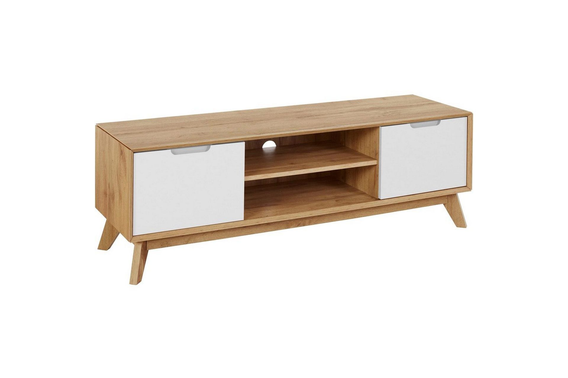 lowboard ezra wotan-ek/vit - wotan-ek/vit