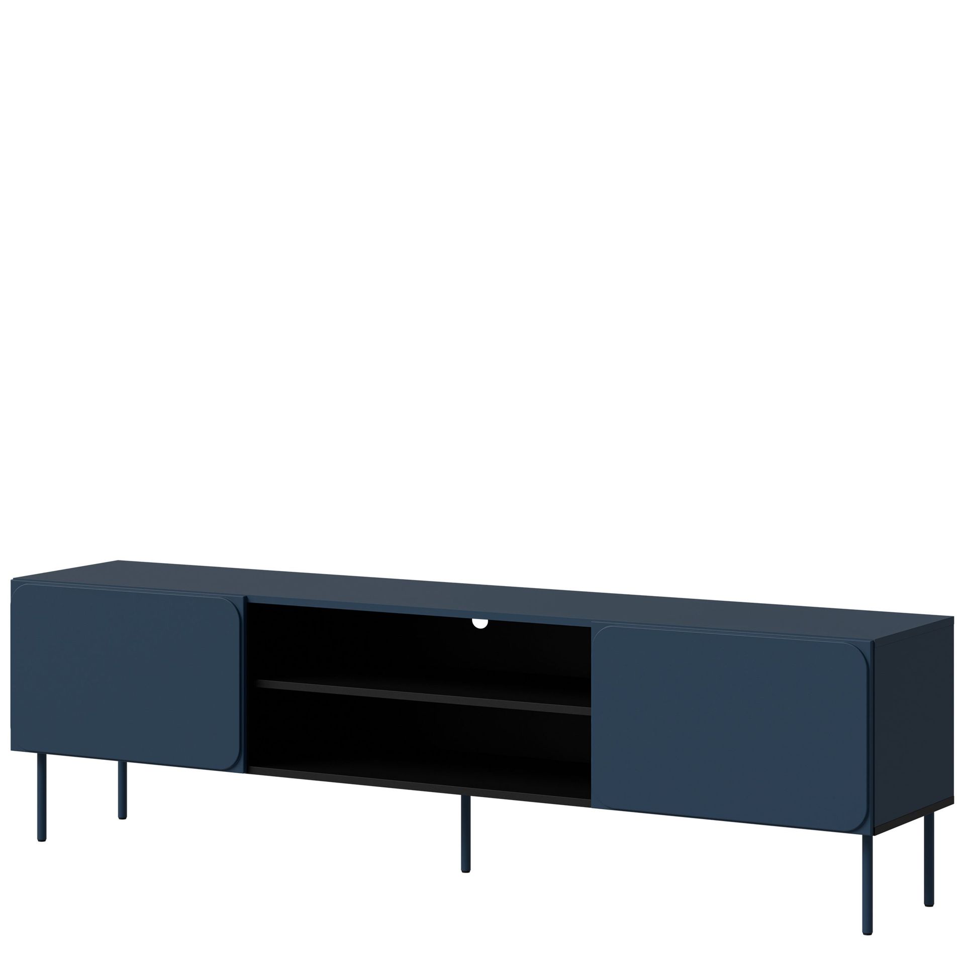 Marros Tv-b&auml;nk 200 cm med hyllor - Bl&aring;