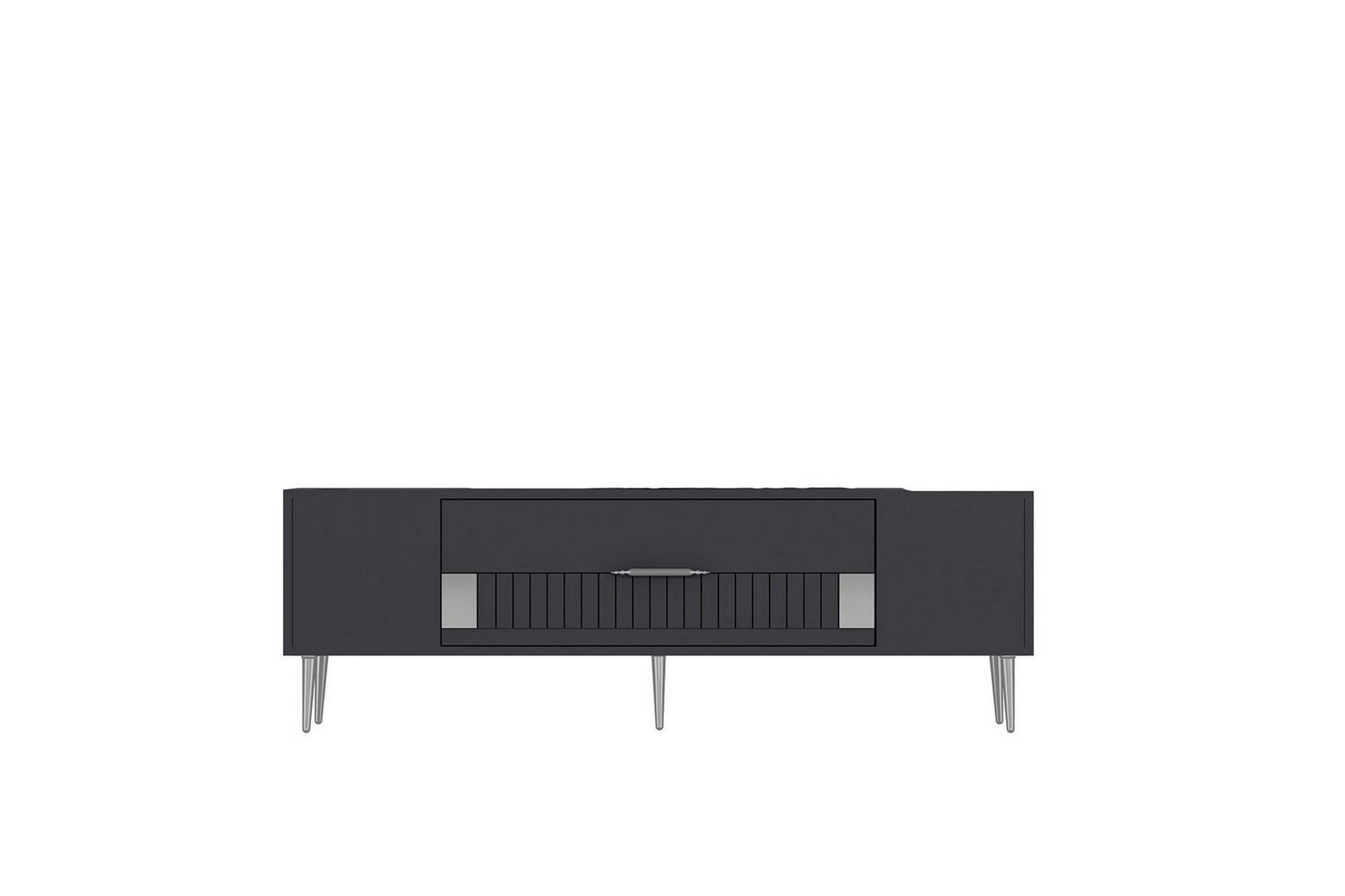 Anira Tv-b&auml;nk 150 cm - Antracit/Silver