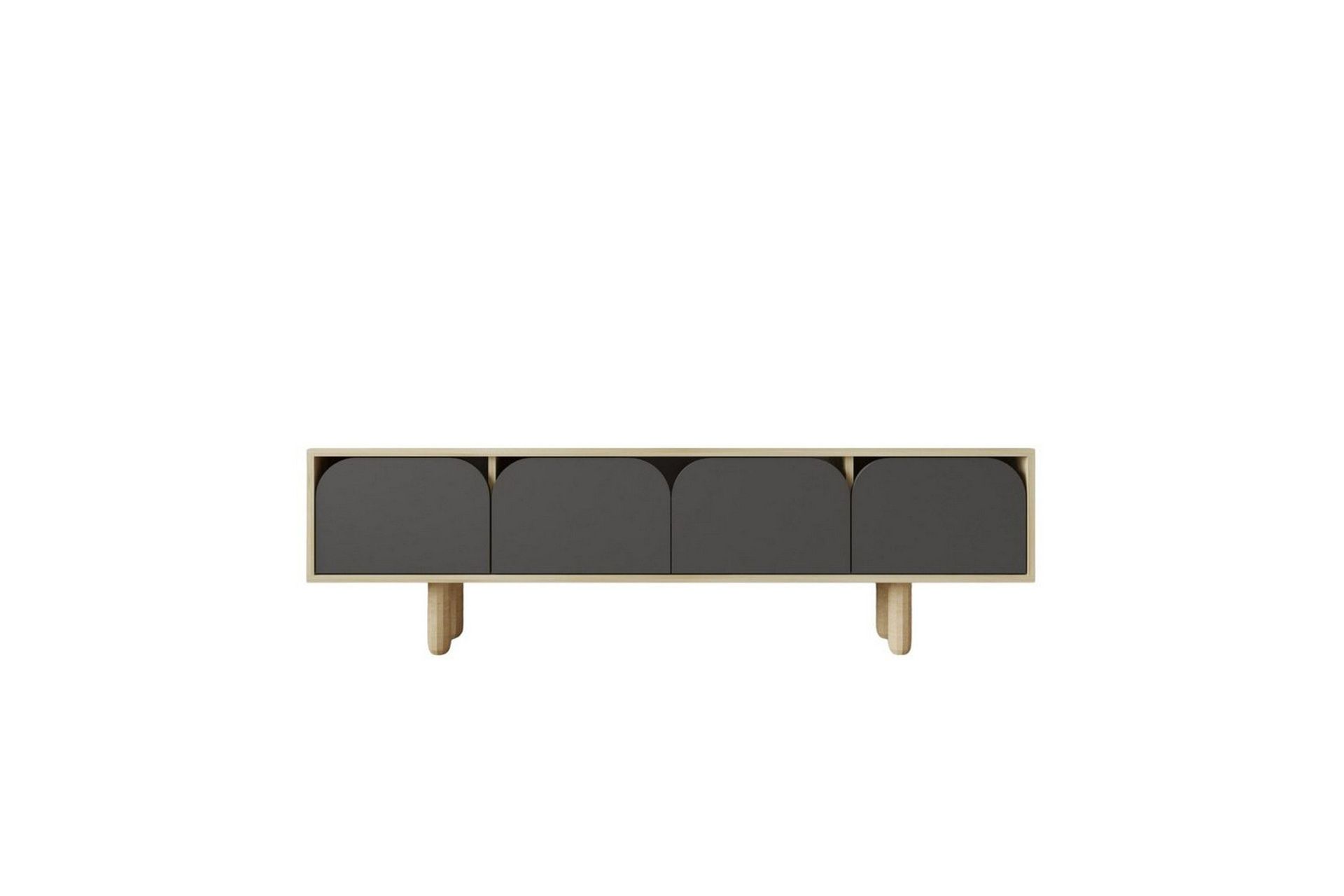Arvo Tv-stativ 180x30 cm Travertinlook - Brun/Antracit