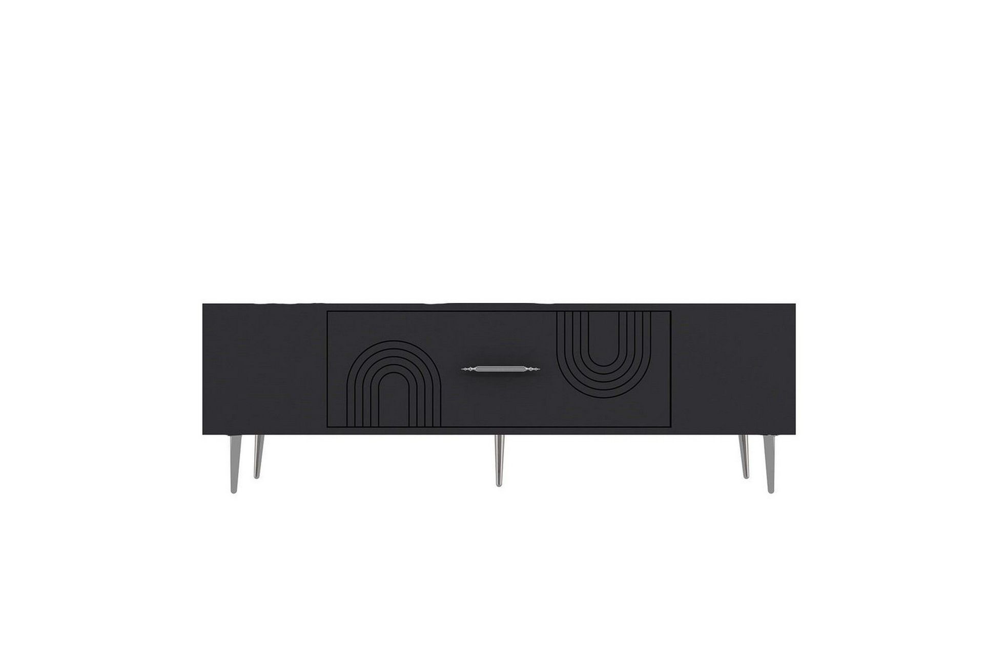Drova Tv-b&auml;nk 150 cm - Antracit/Silver