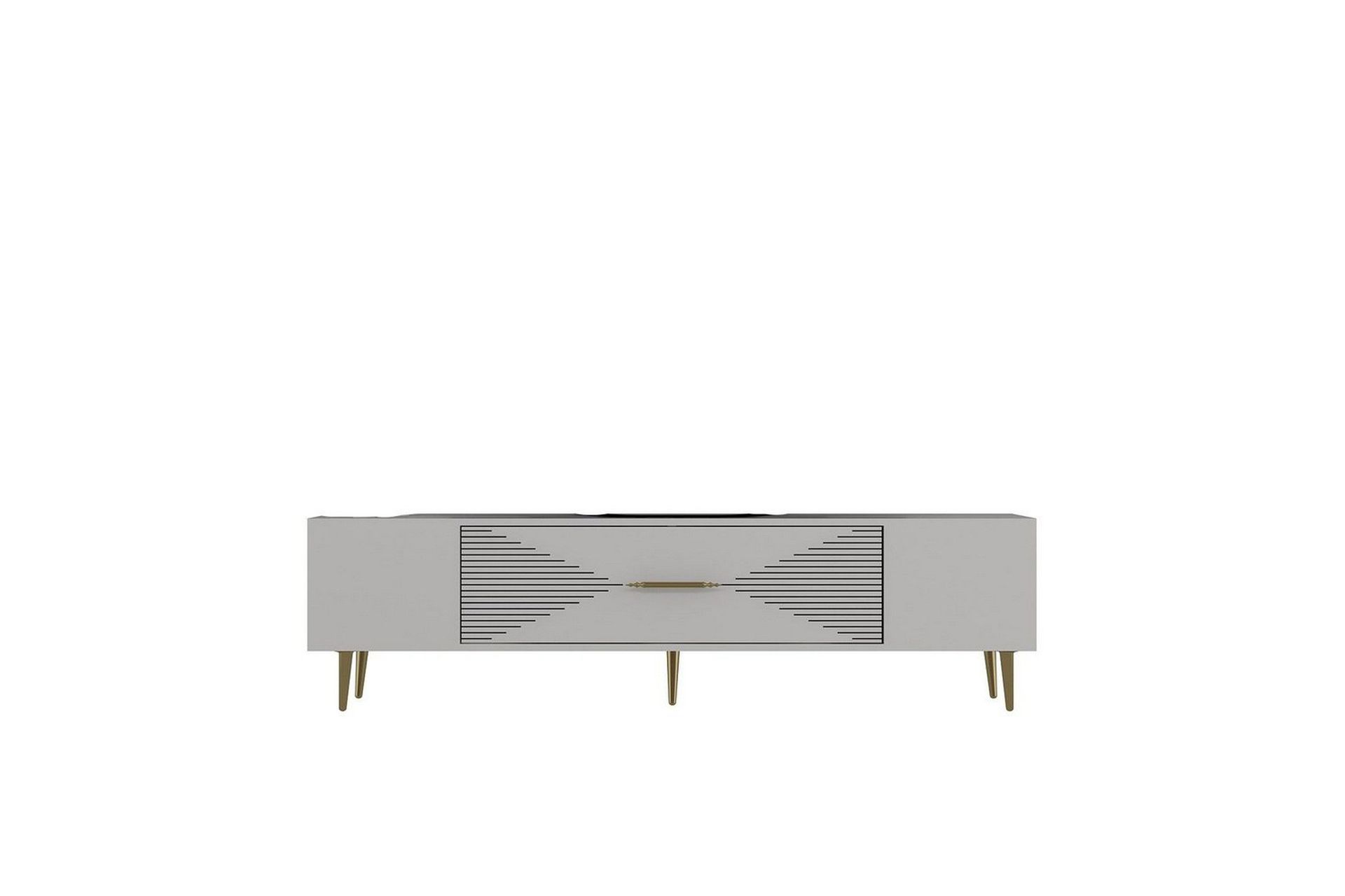 Drova Tv-b&auml;nk 150 cm - Vit/Guld