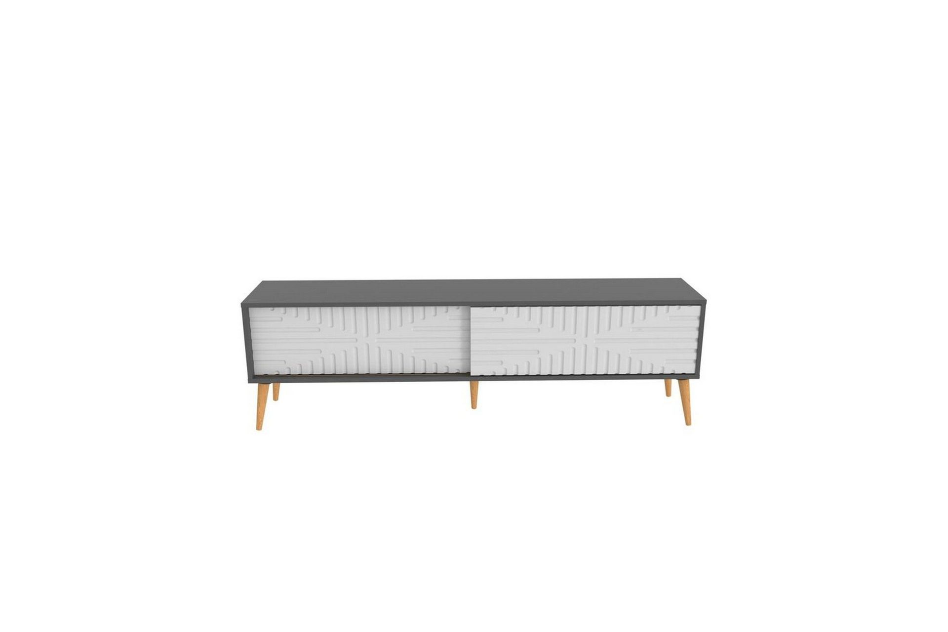 Kalon Tv-b&auml;nk 180 cm - Antracit/Vit