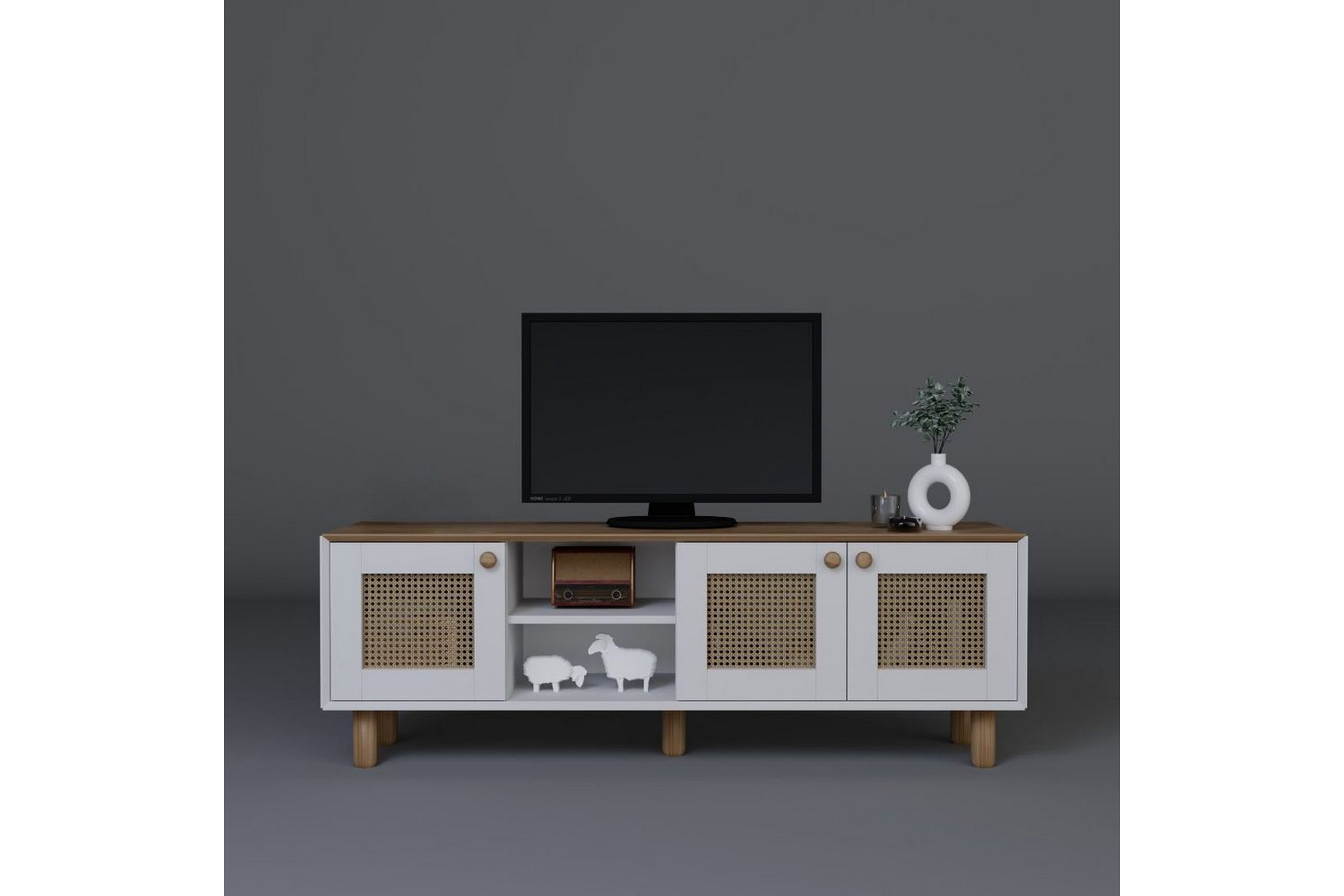 kuniyoshi tv-bänk 160 cm - ek