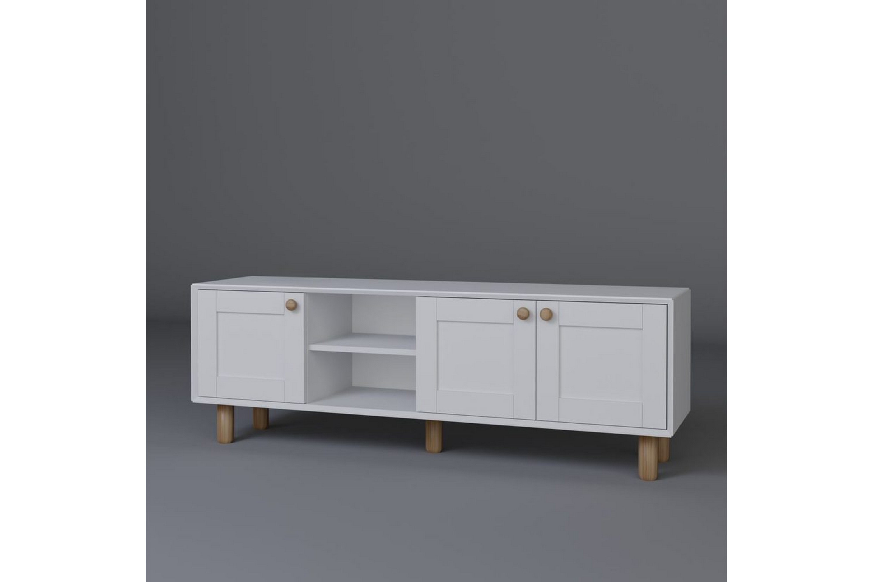 kuniyoshi tv-bänk 160 cm - vit