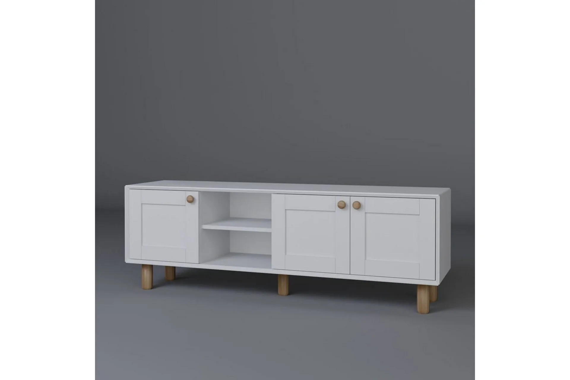 kuniyoshi tv-bänk 160 cm - vit