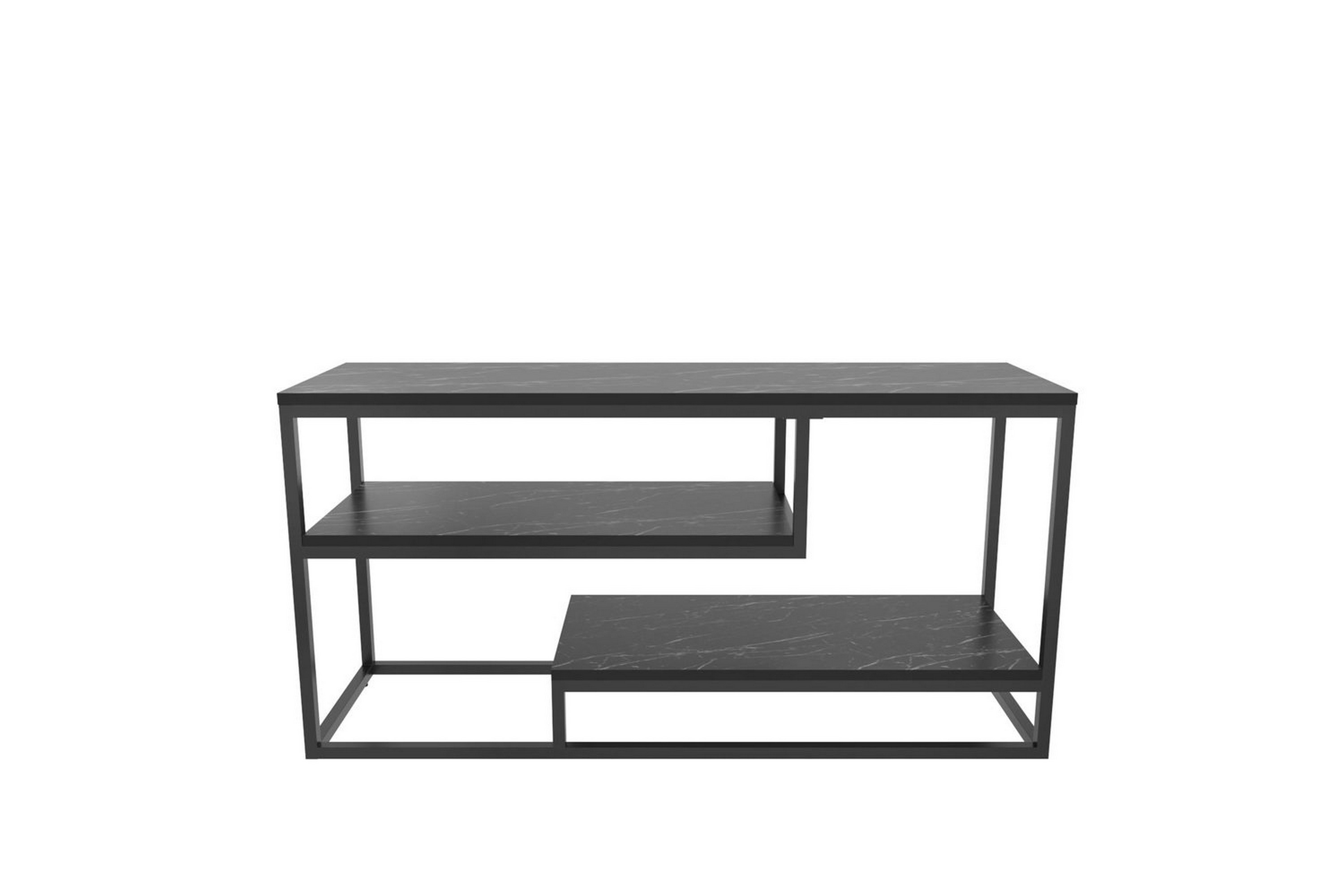 lorin tv-bänk 120 cm - svart/vit