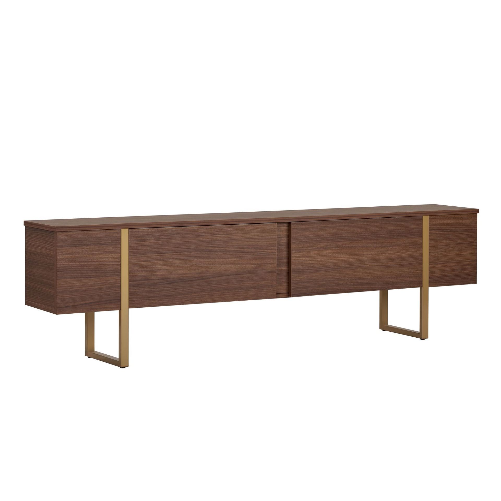 Nopira TV-b&auml;nk 180 cm - Valn&ouml;t/guld