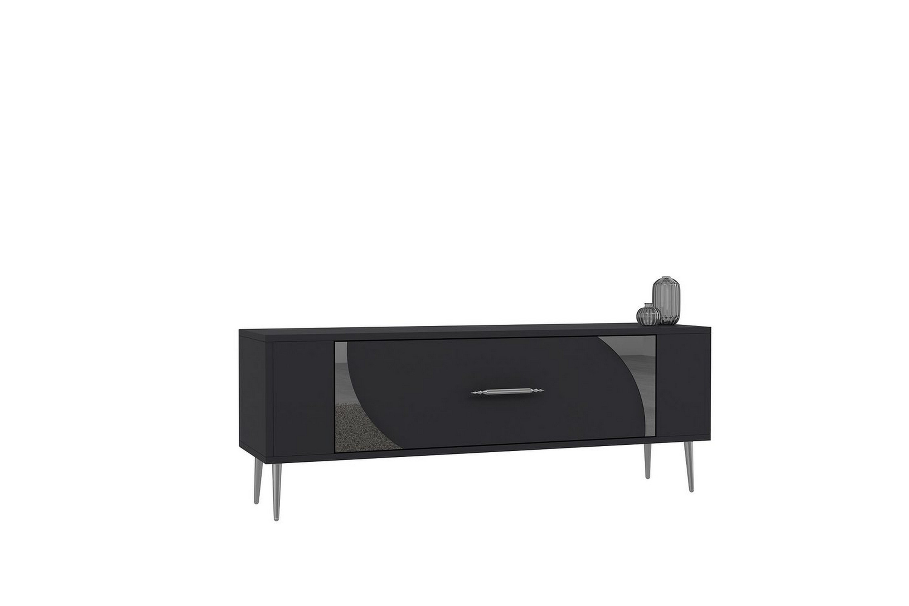 olyra tv-bänk 120 cm - antracit/silver