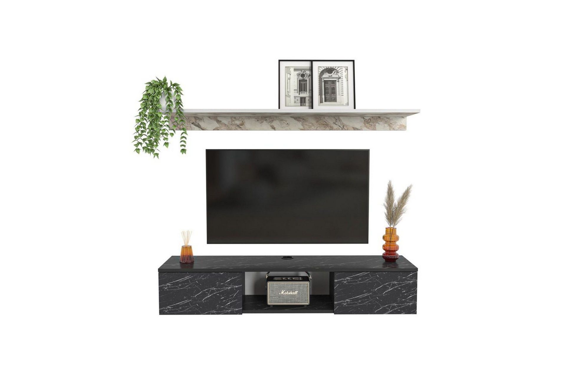 Sovric Tv-b&auml;nk 140 cm - Vit