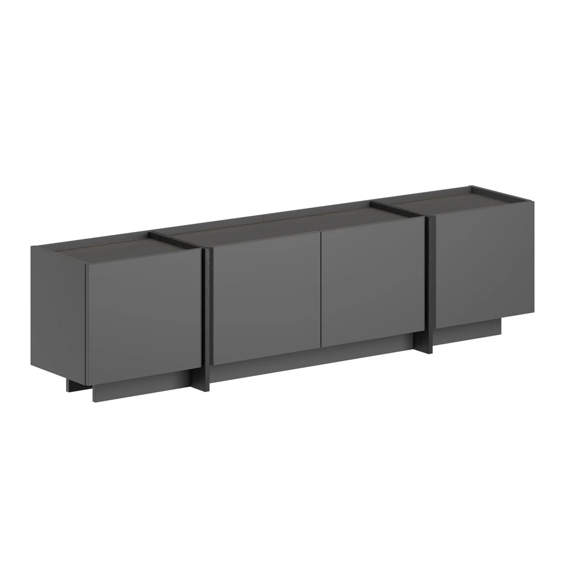 Sylvenn TV-b&auml;nk 180 cm - Antracit/Svart