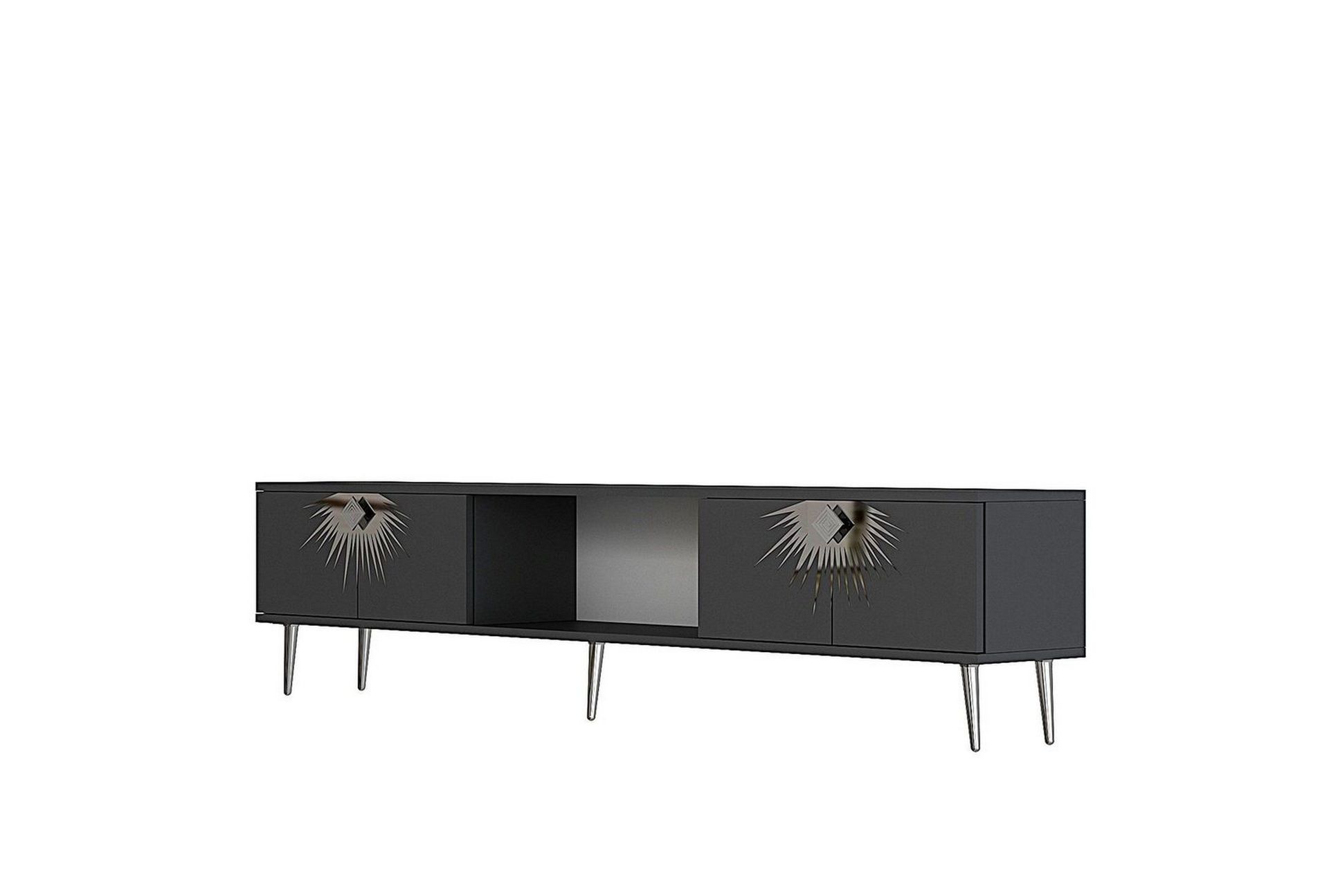 Tari Tv-b&auml;nk 150 cm - Antracit/Silver