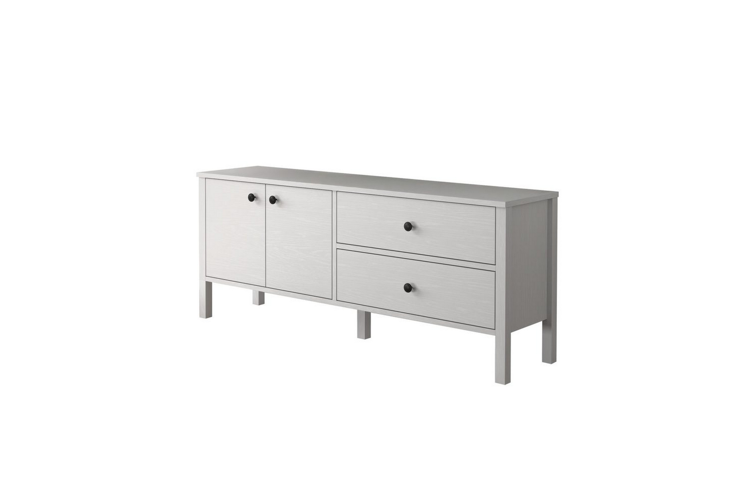 ticoman tv-bänk 140 cm - natur/vit