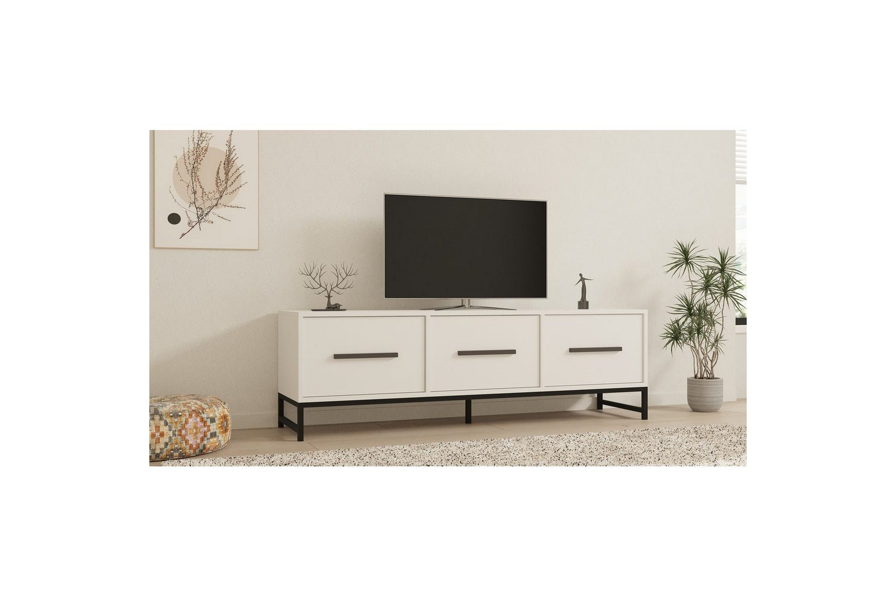 tukums tv-bänk 160 cm - vit