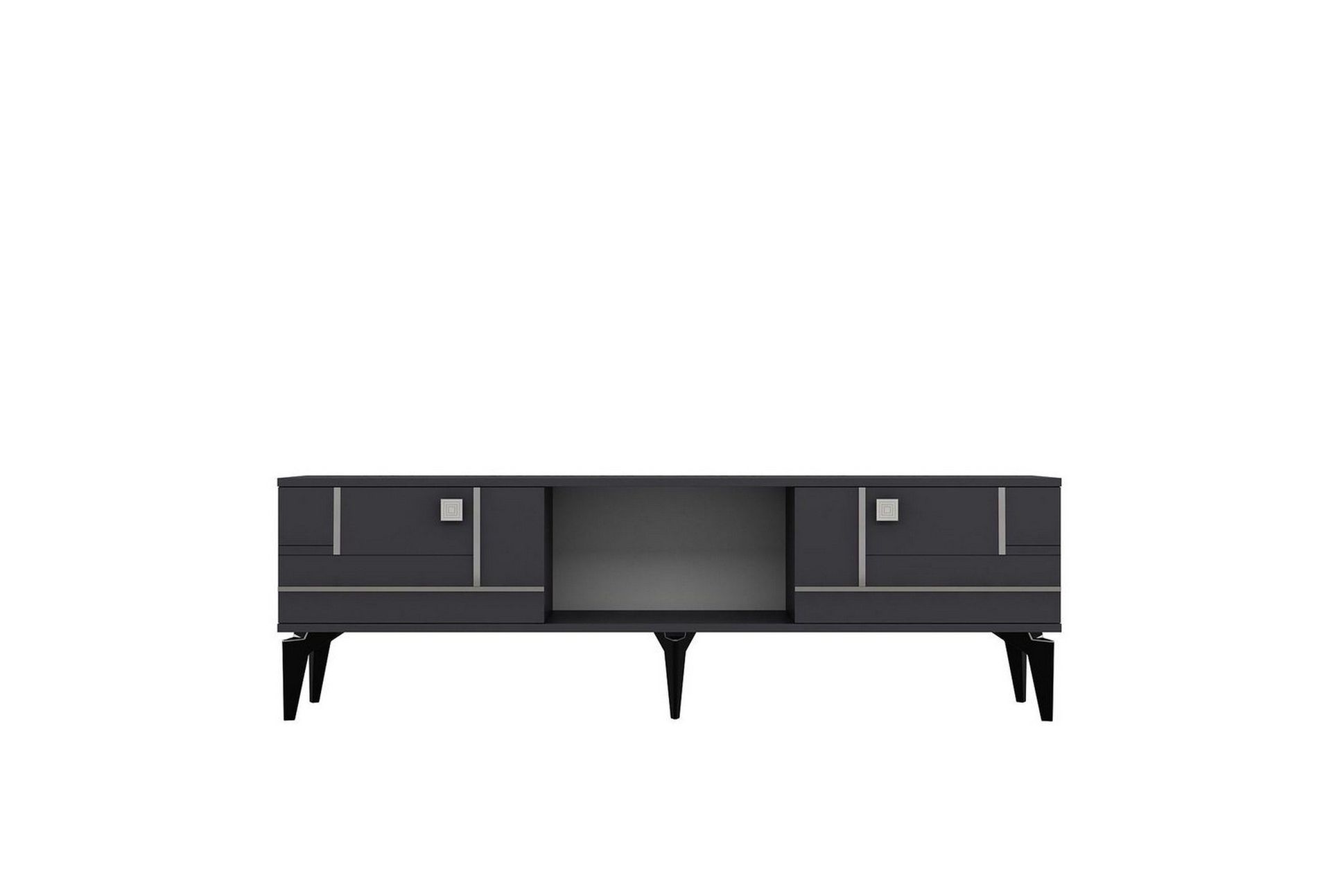 Varno Tv-b&auml;nk 150 cm - Antracit/Silver