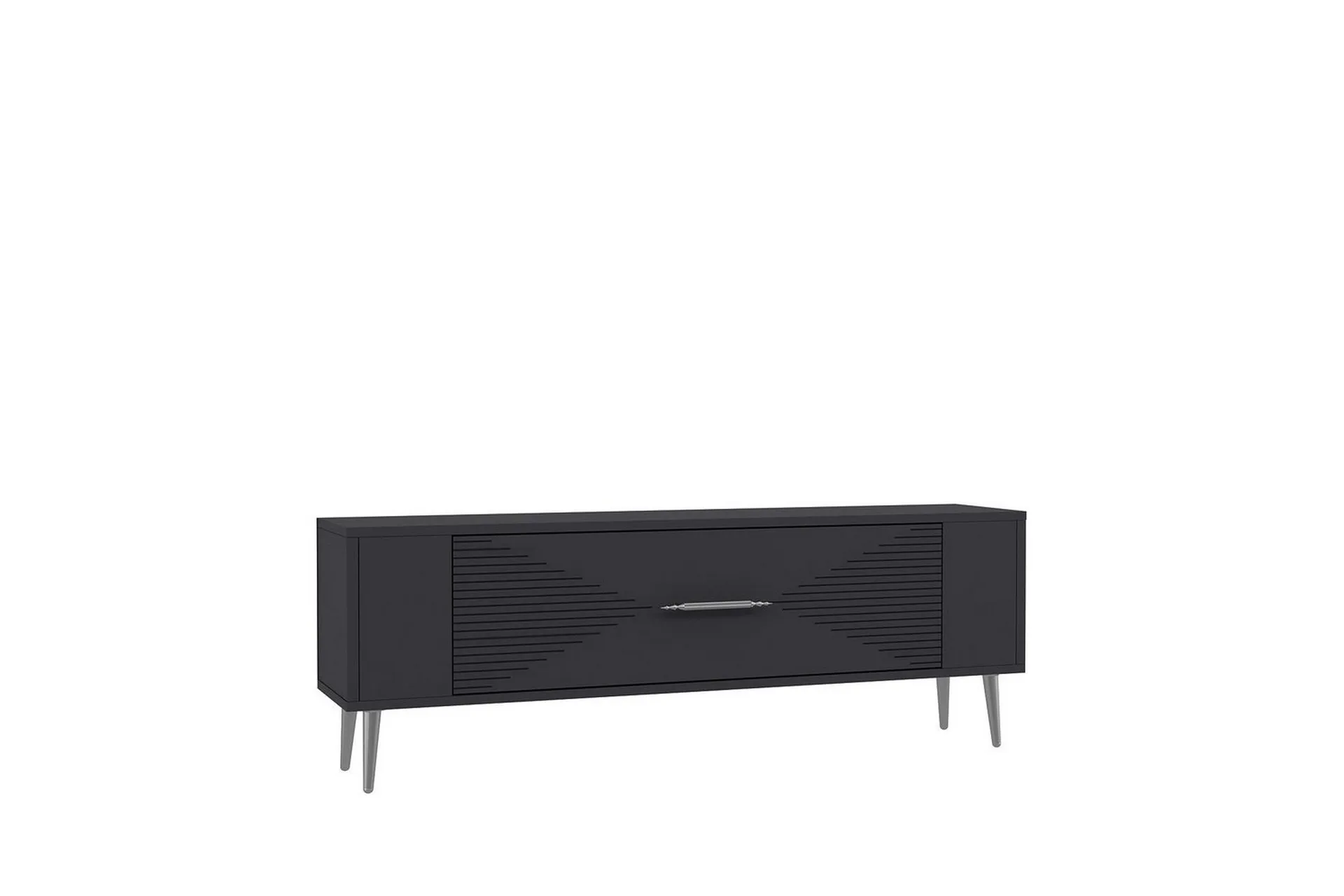 vornis tv-bänk 120 cm - antracit/silver