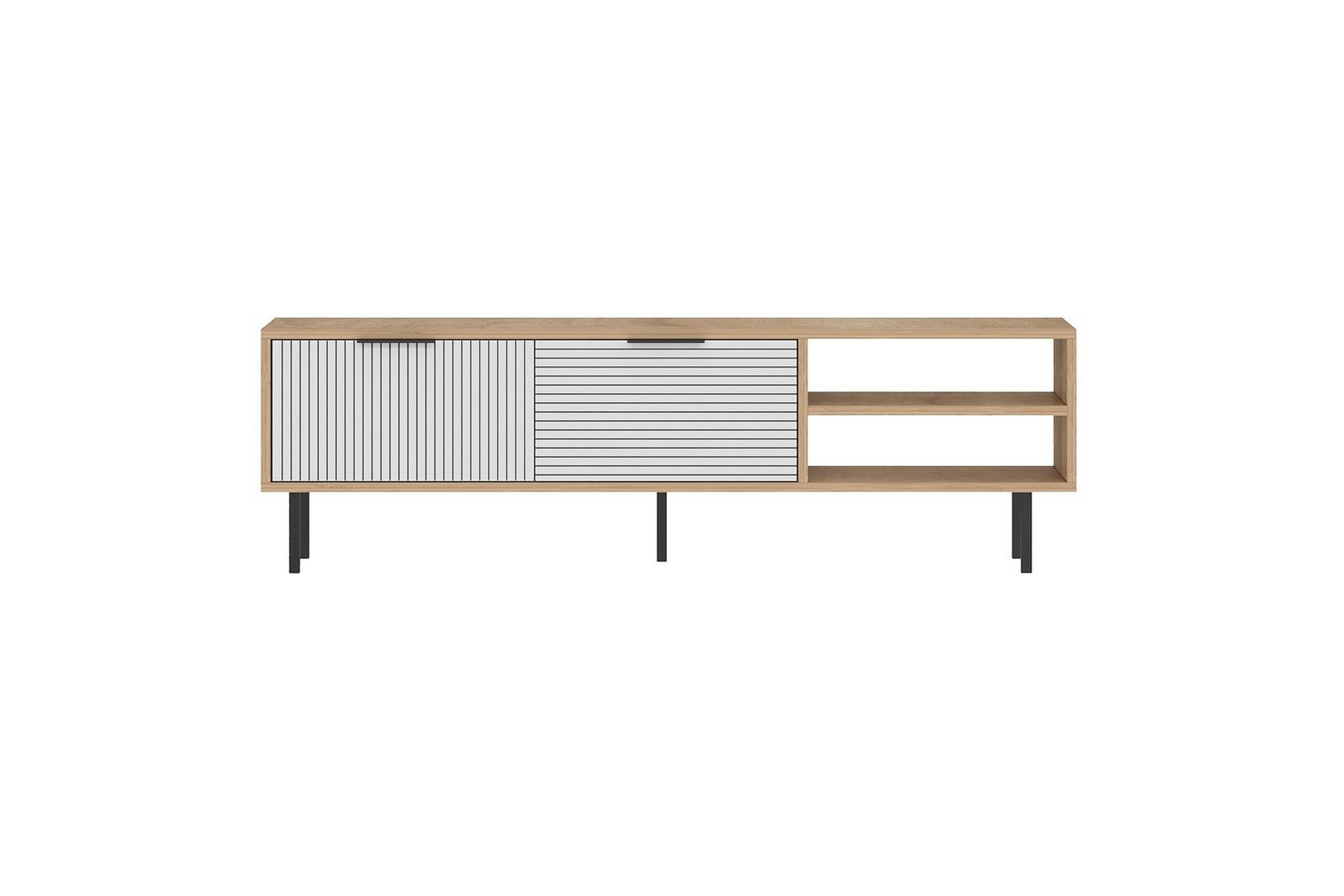 wenus tv-bänk 150 cm - ek/vit