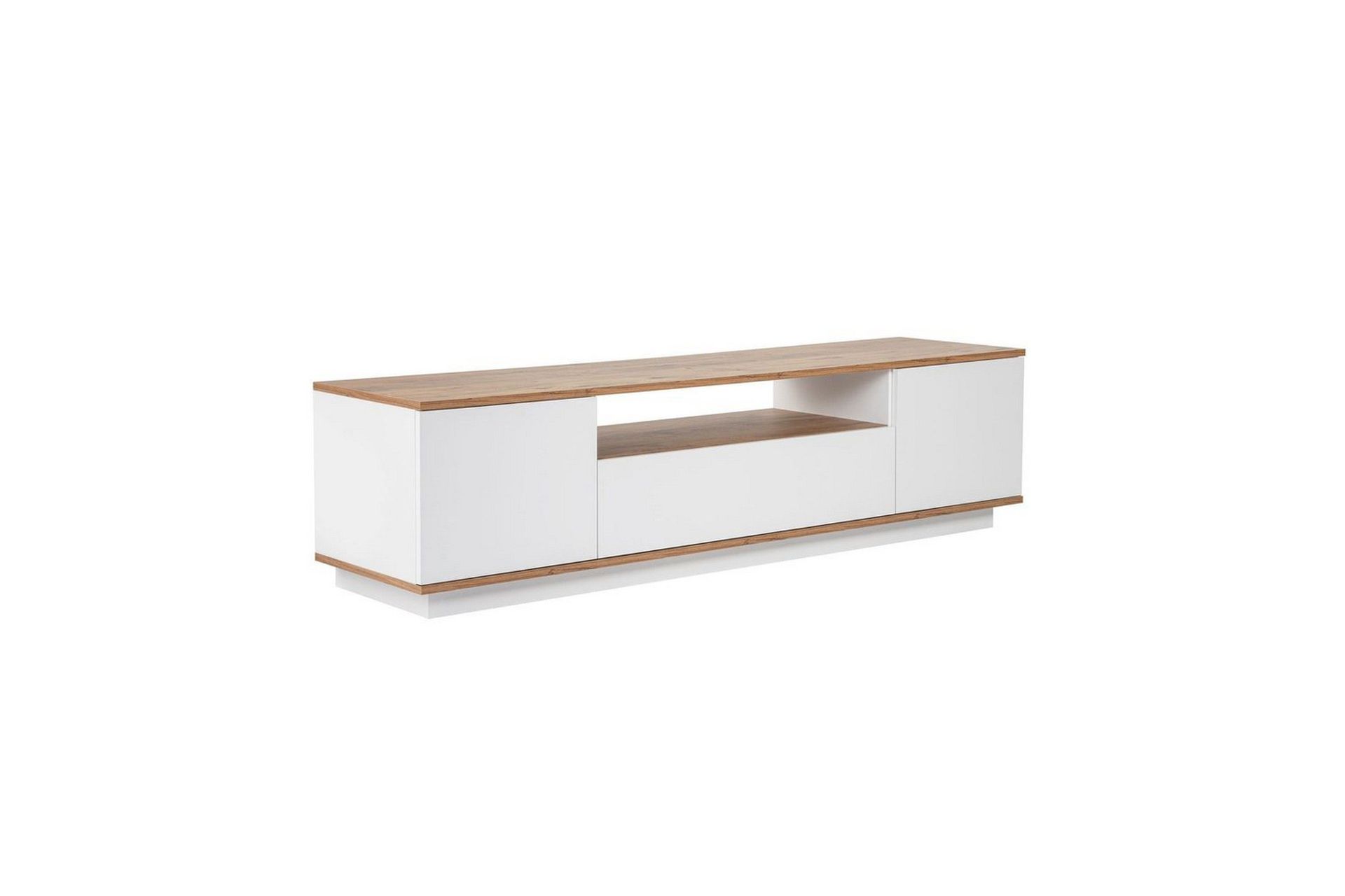 Meni Tv-b&auml;nk 180 cm - Natur/Vit