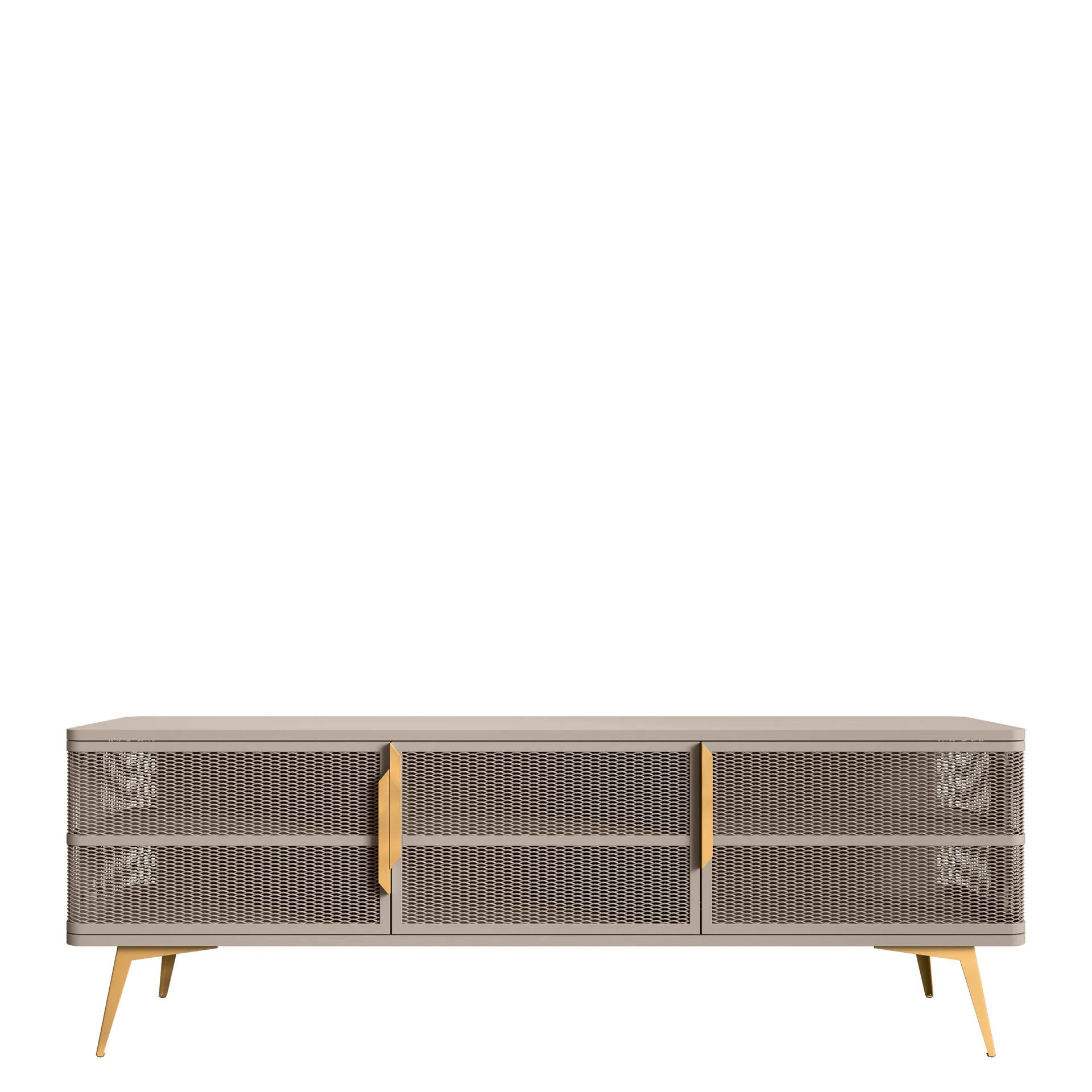 Mireva Tv-b&auml;nk 180 cm - beige/guld