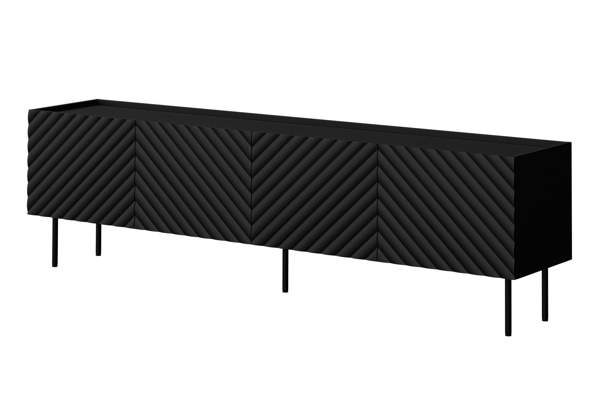 Munkedal Tv-b&auml;nk 200 cm - Svart