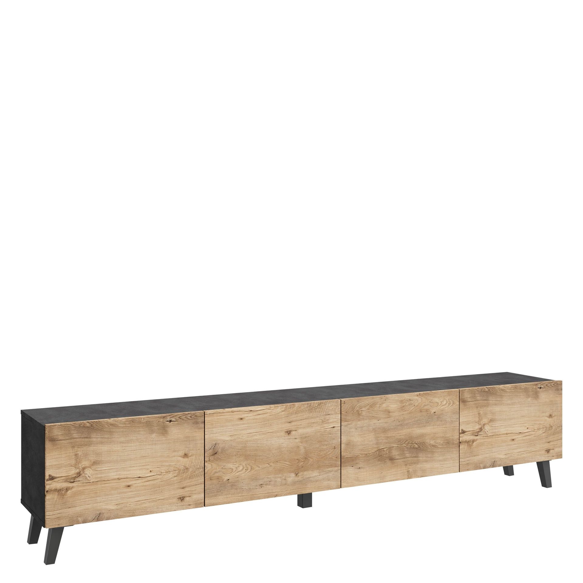 Orvik Tv-b&auml;nk 190 cm - gr&aring;, brun