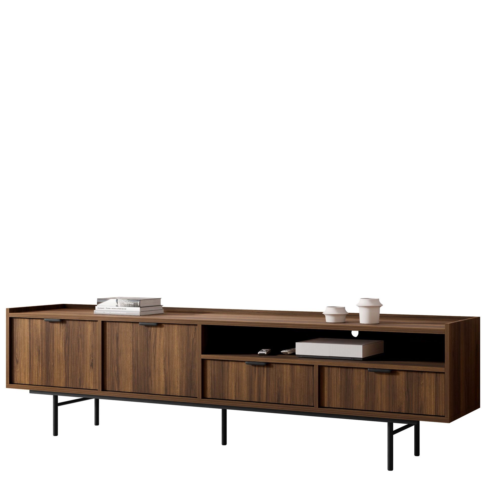 Rolden TV-bänk 200x55 cm - Valnöt