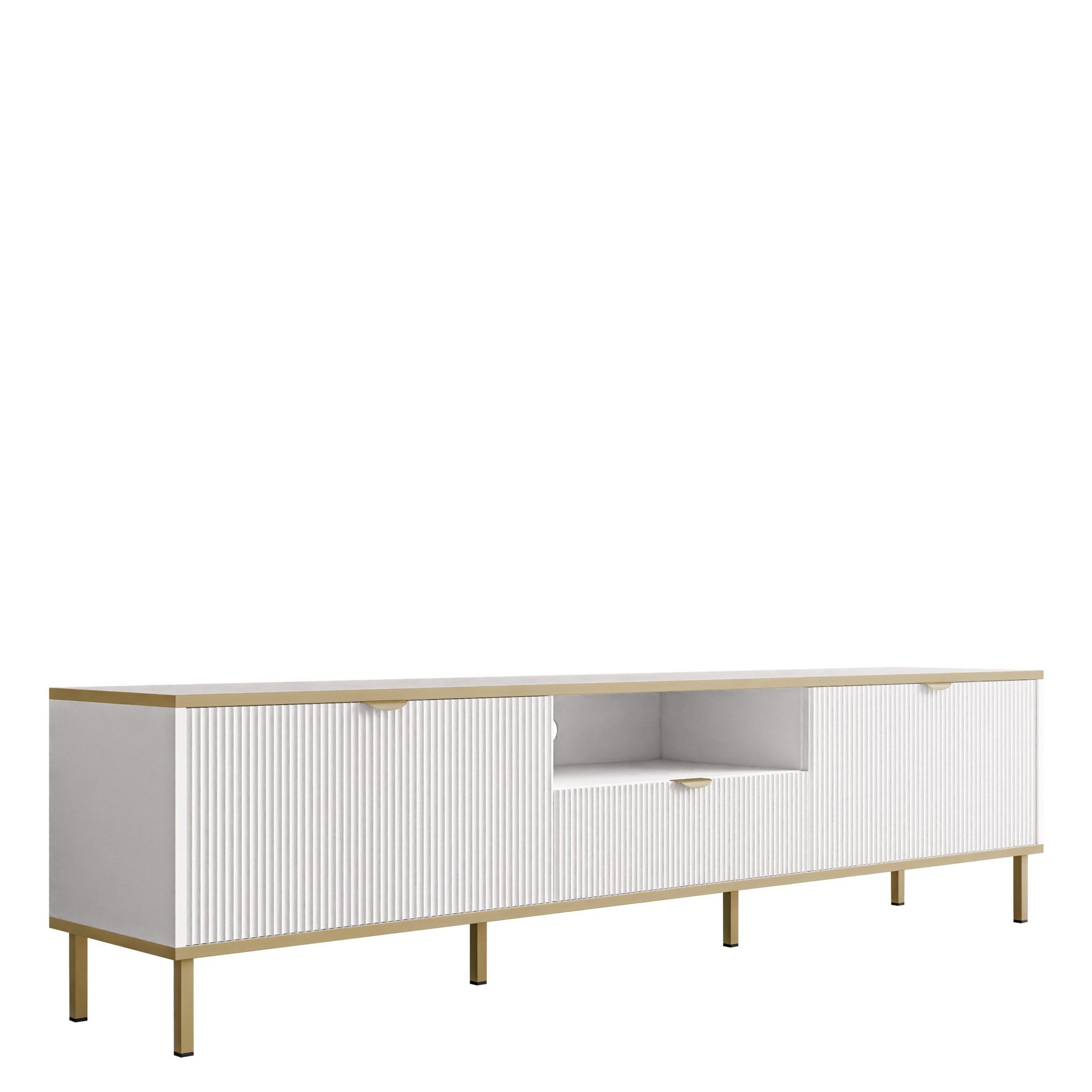 Salmor Tv-b&auml;nk 181 cm - Vit