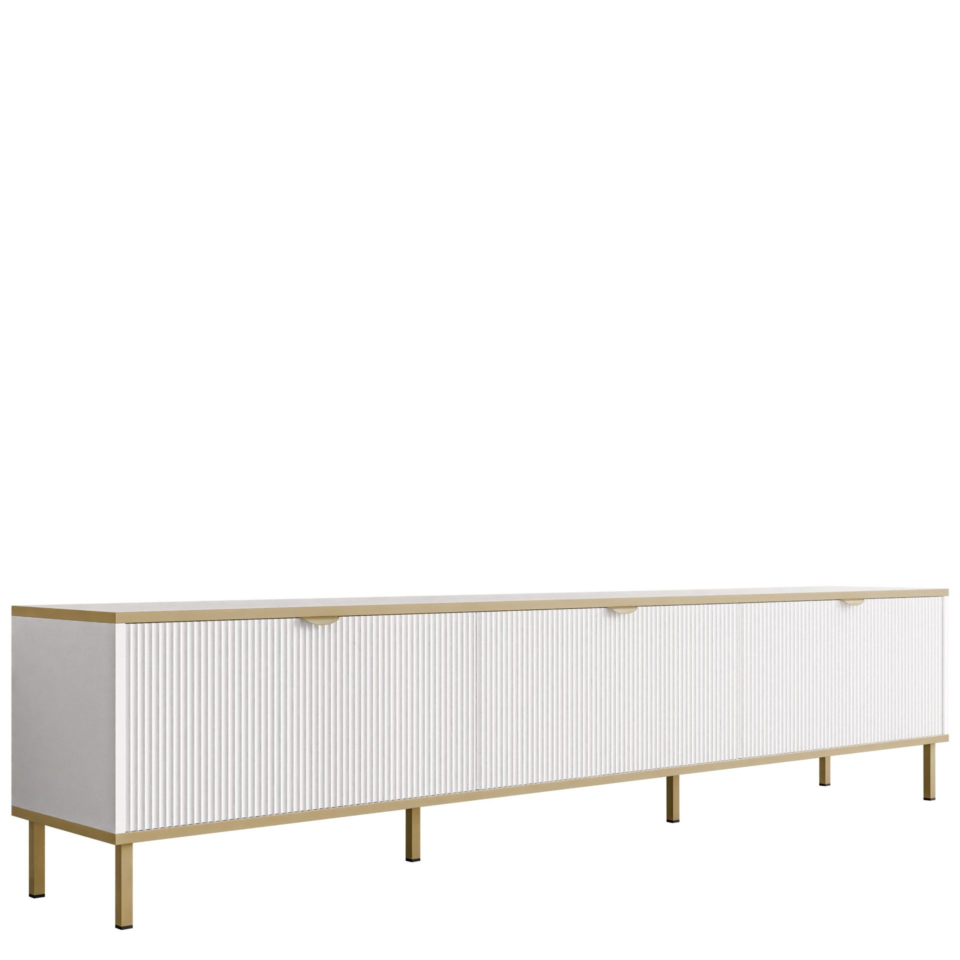 Salmor Tv-b&auml;nk 202 cm - Vit