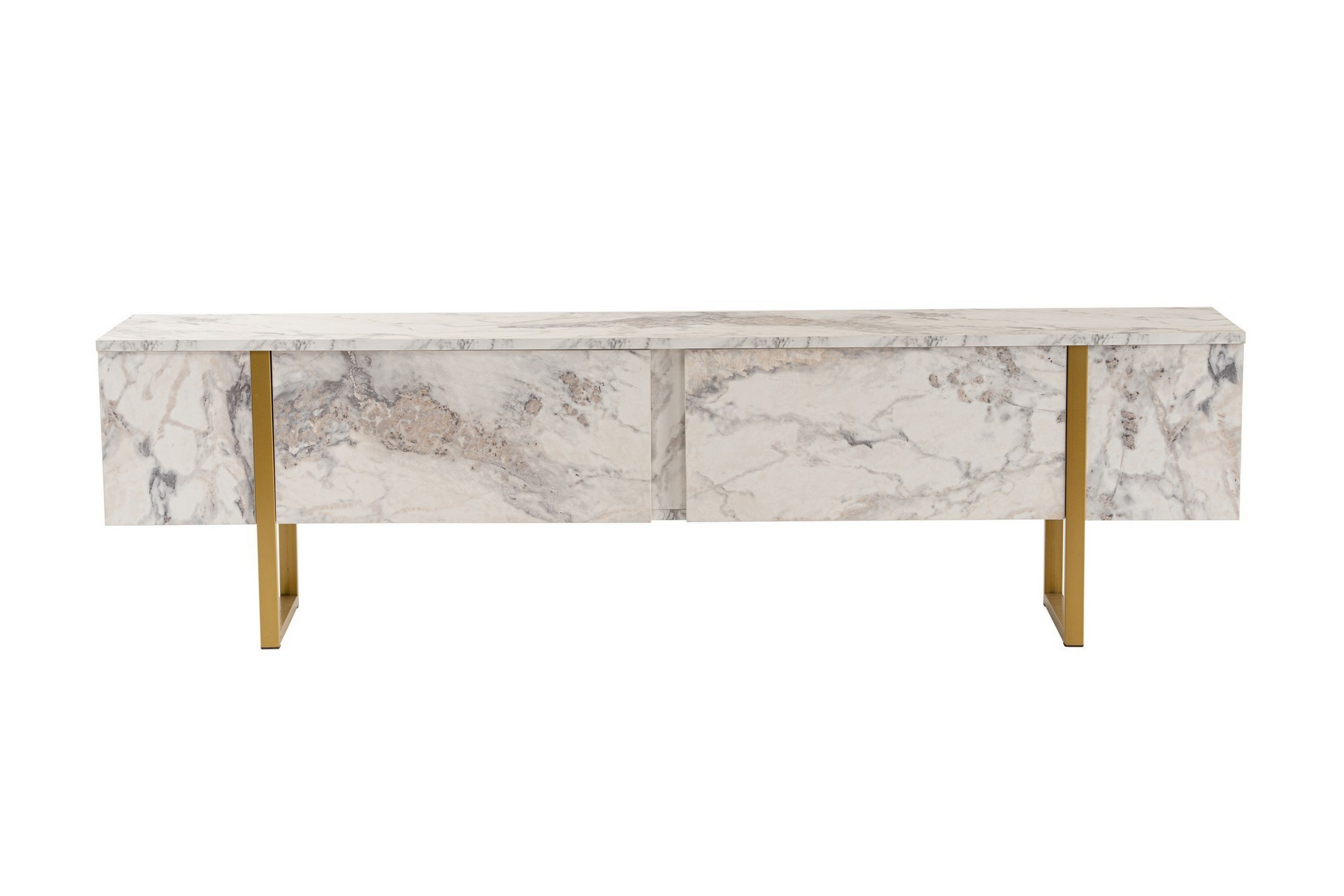 Serenity Tv-bänk 180x30 cm Marmor/Guld