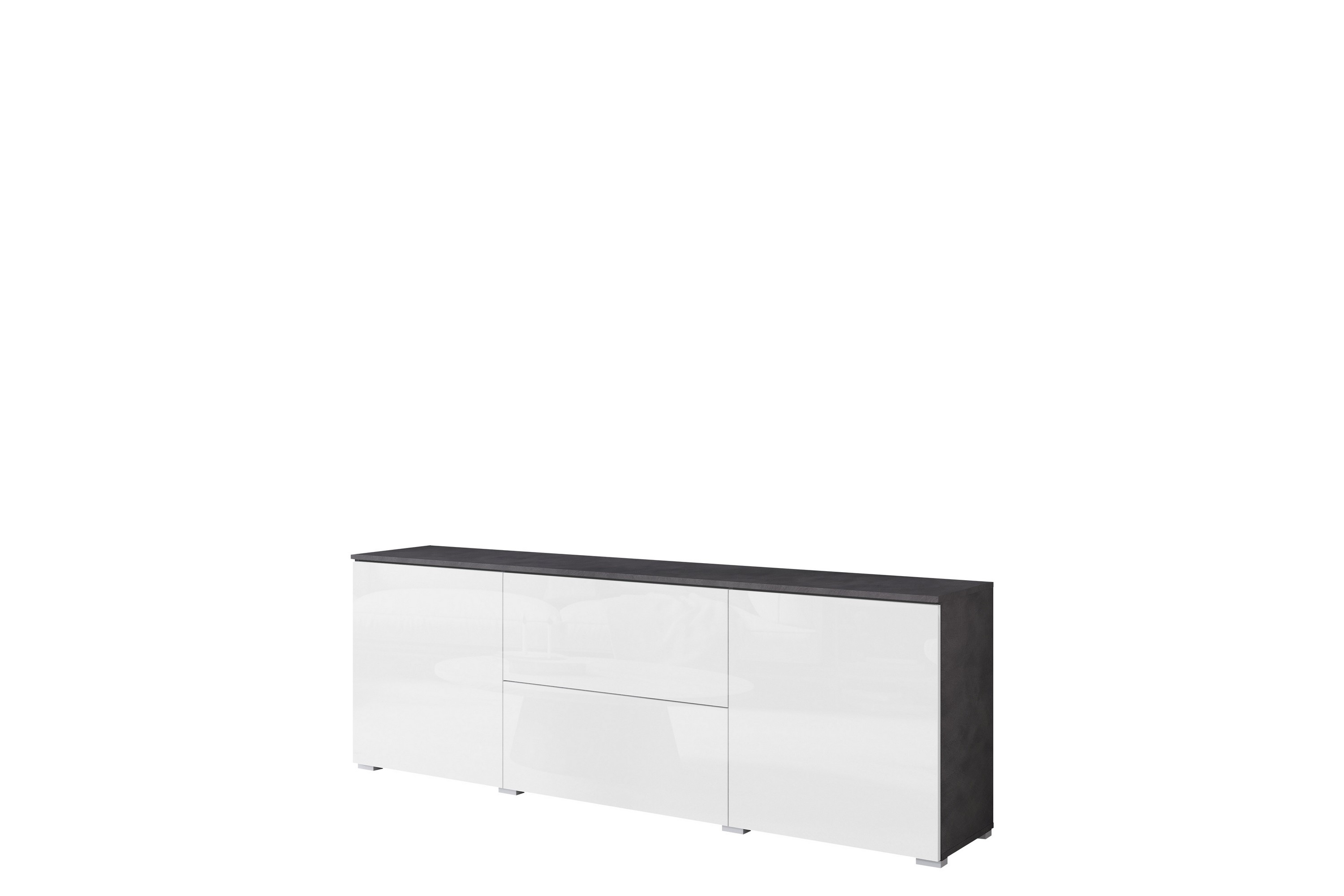 Sherie Tv-bänk 180 cm Vit/Grå