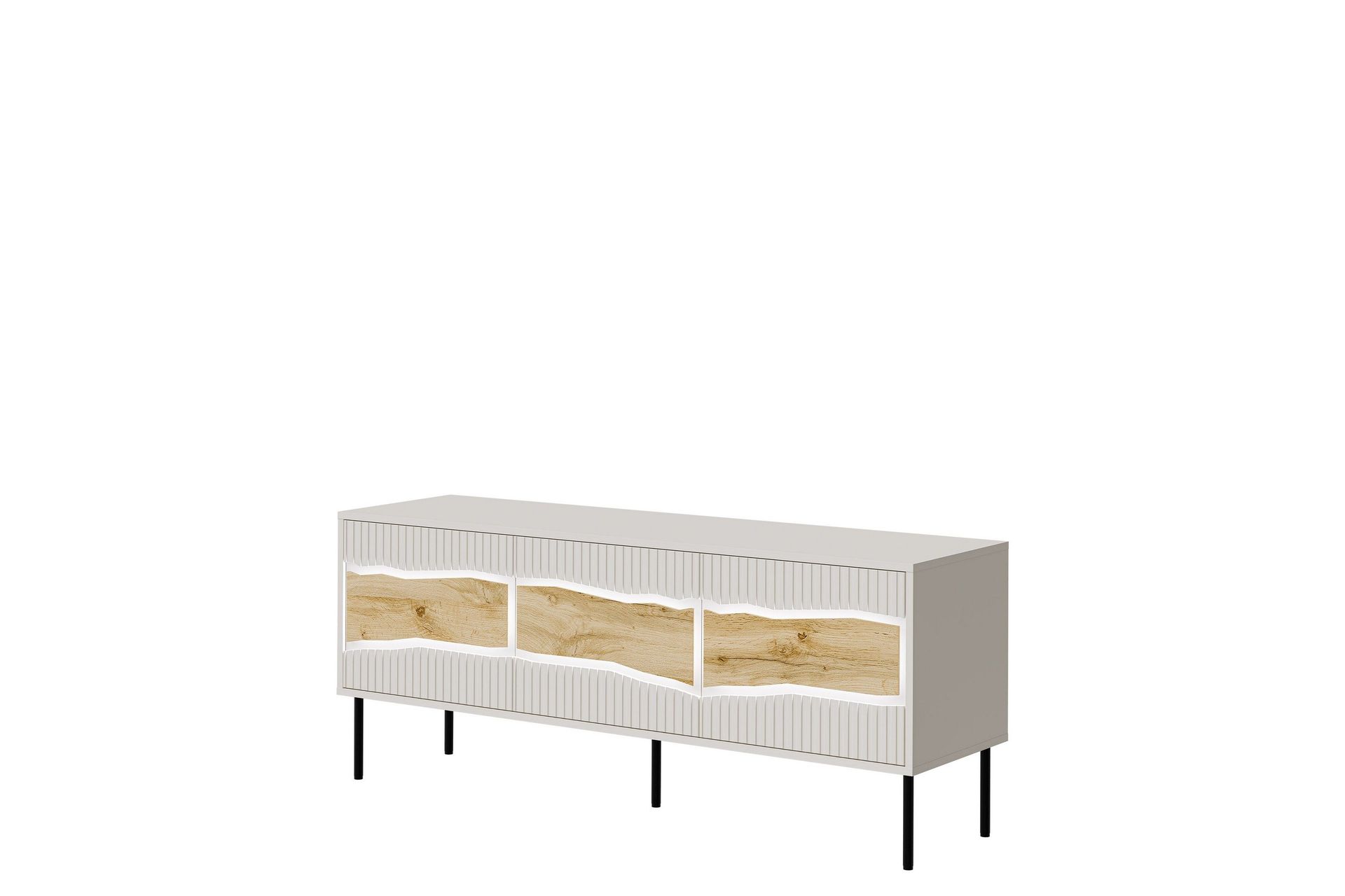 stintino tv-bänk 144x40 cm - beige/brun