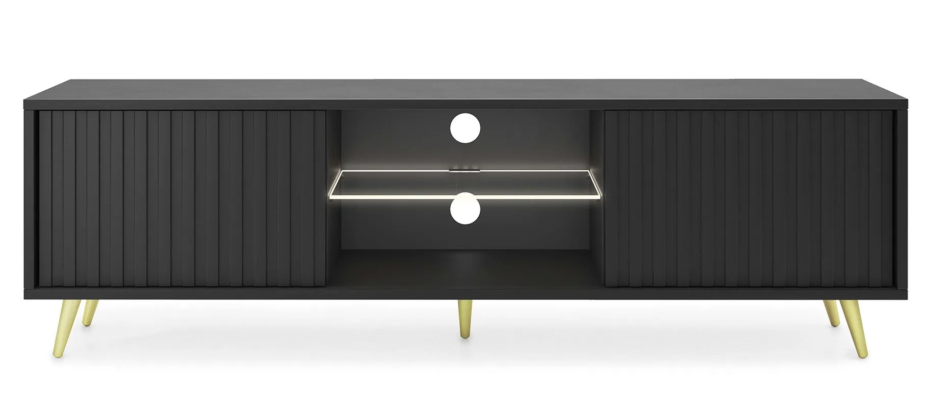 Tapas Tv-b&auml;nk 135 cm - Svart