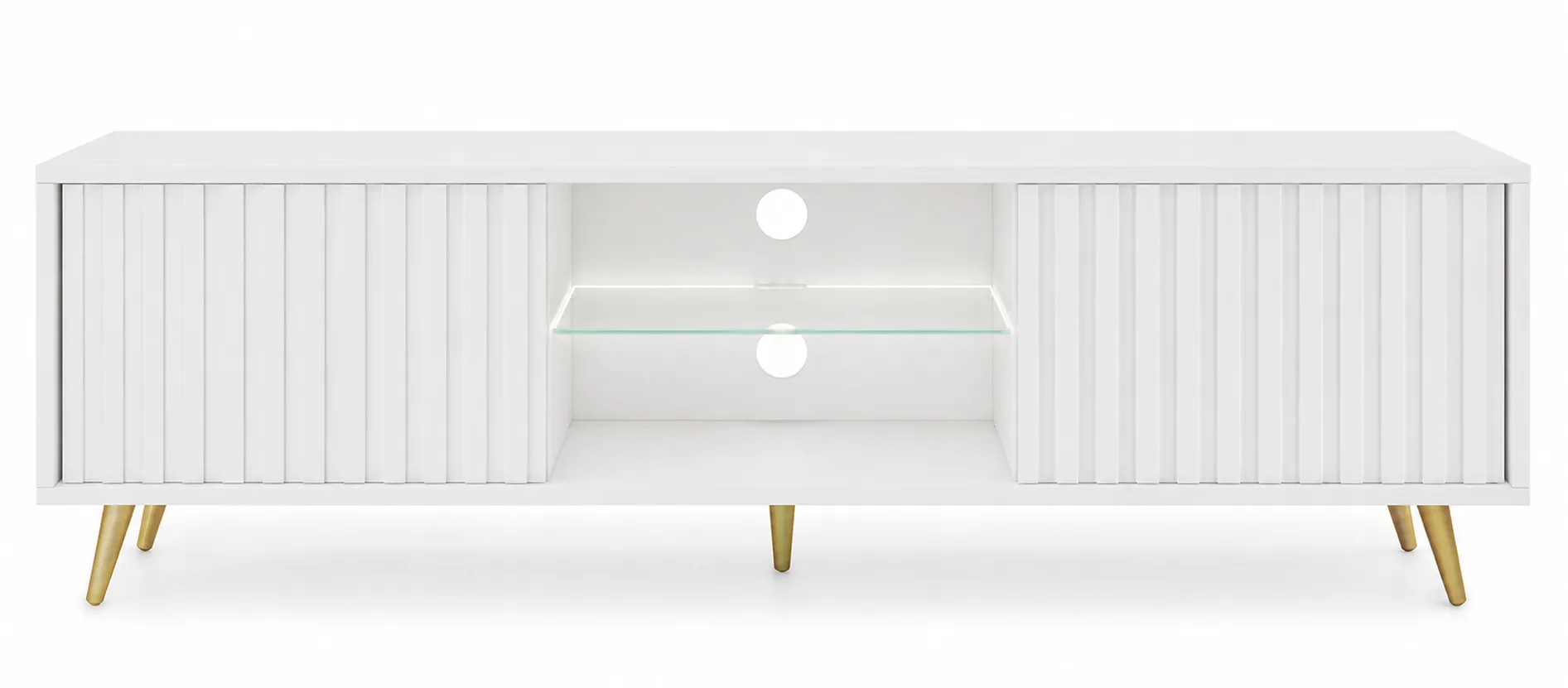 Tapas Tv-b&auml;nk 135 cm - Vit