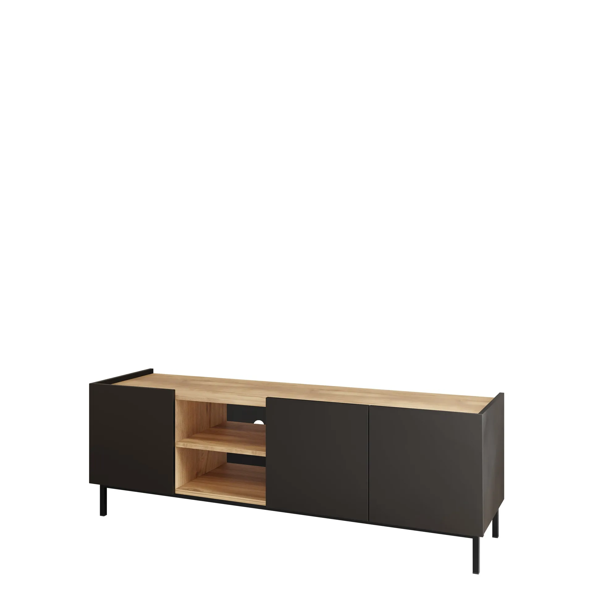 tavrin tv-bänk 153 cm - svart