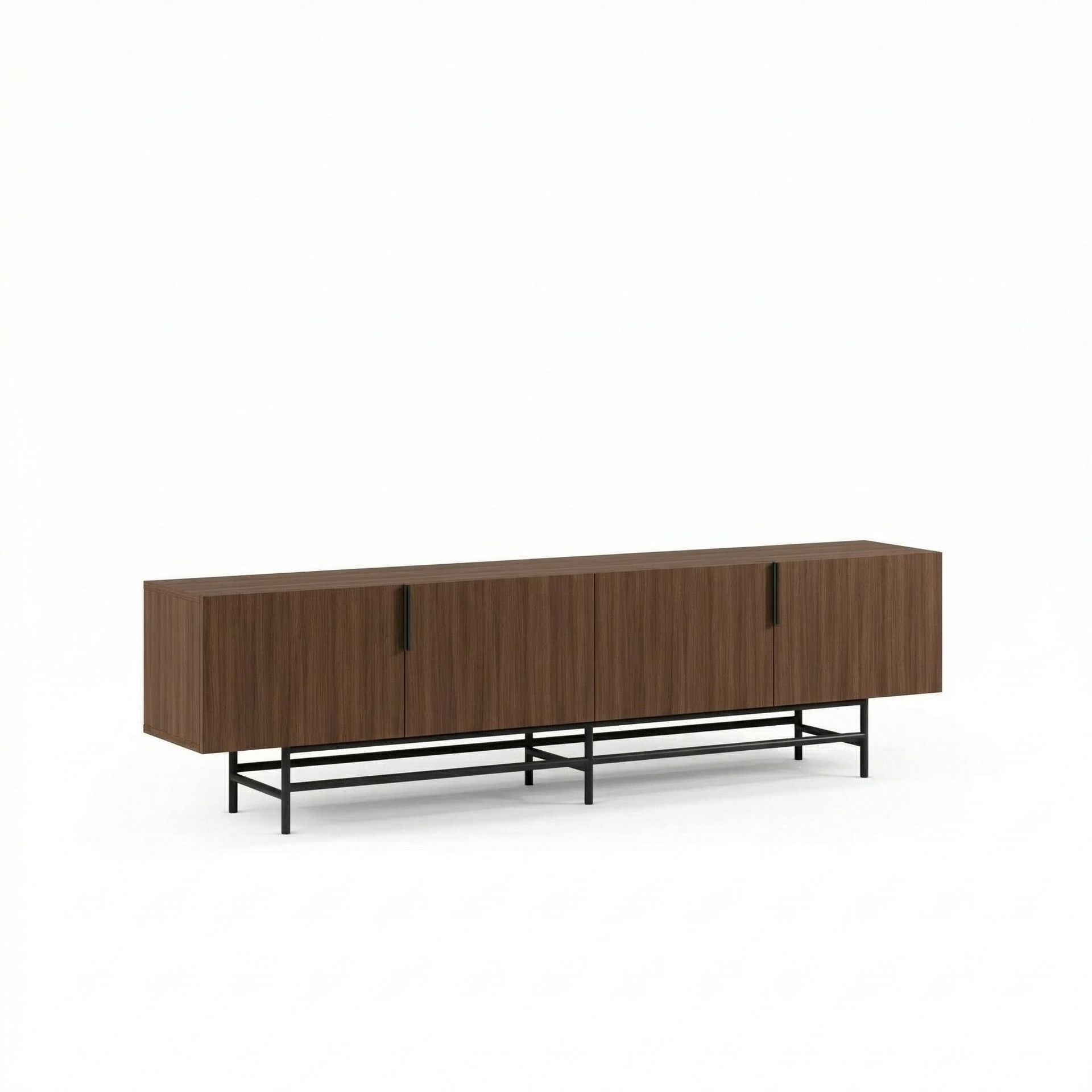 Truvia TV-b&auml;nk 200x55x35 cm - Valn&ouml;t och svart