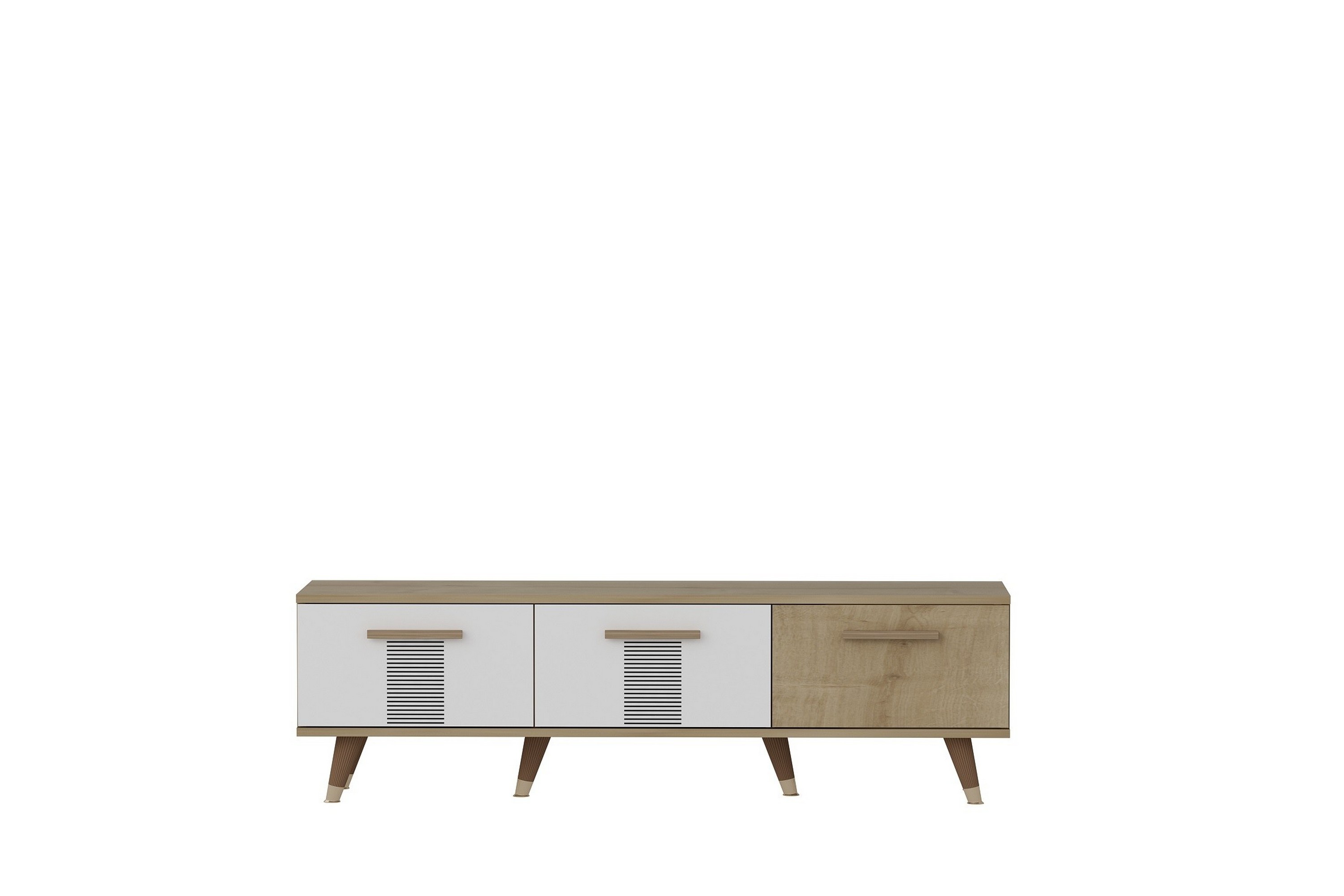Tv-bänk Asimo 150x35 cm Brun/Vit Hanah Home
