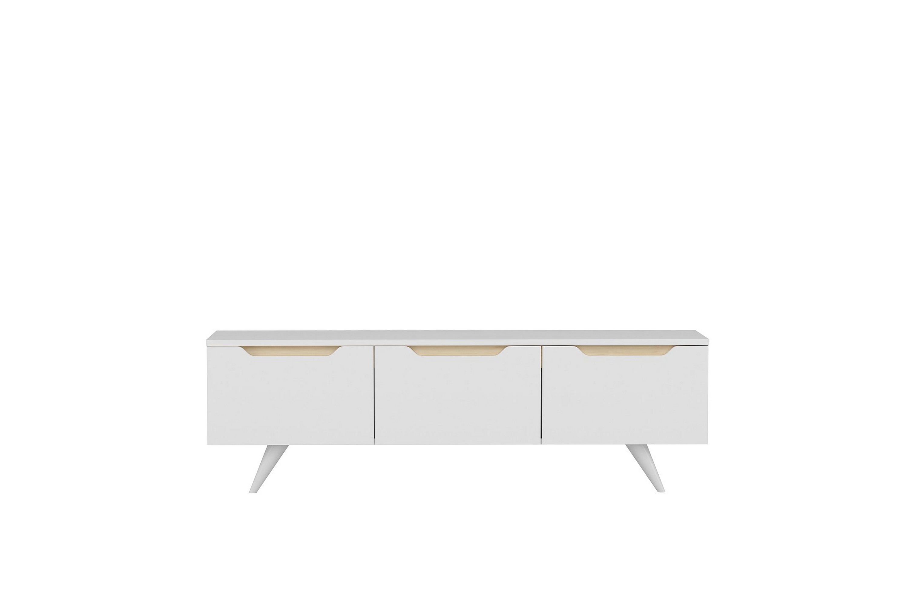Tv-bänk Babice 150x35 cm Vit/Brun Hanah Home