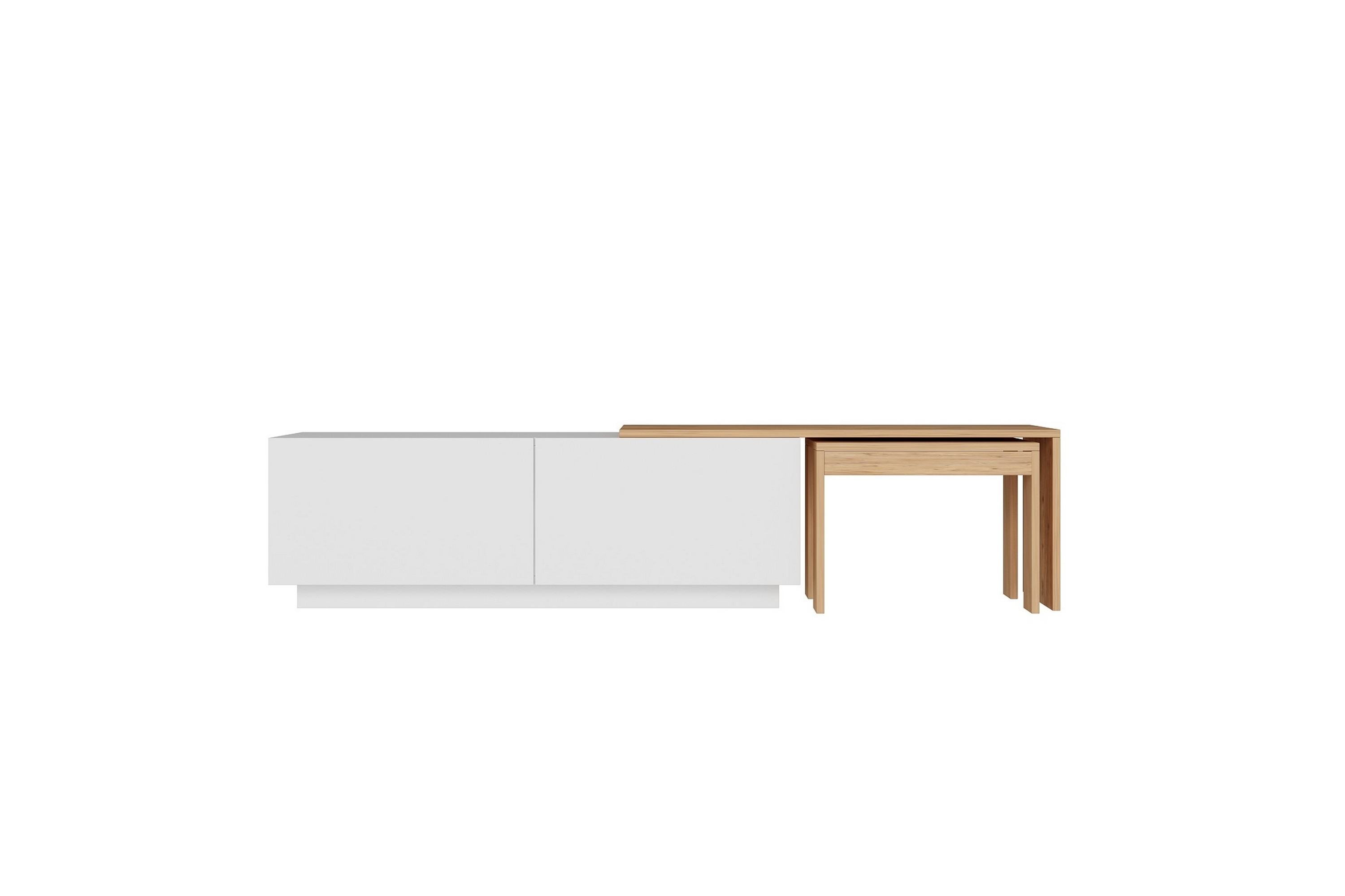 Tv-bänk Cambodia 180 cm Vit/Brun
