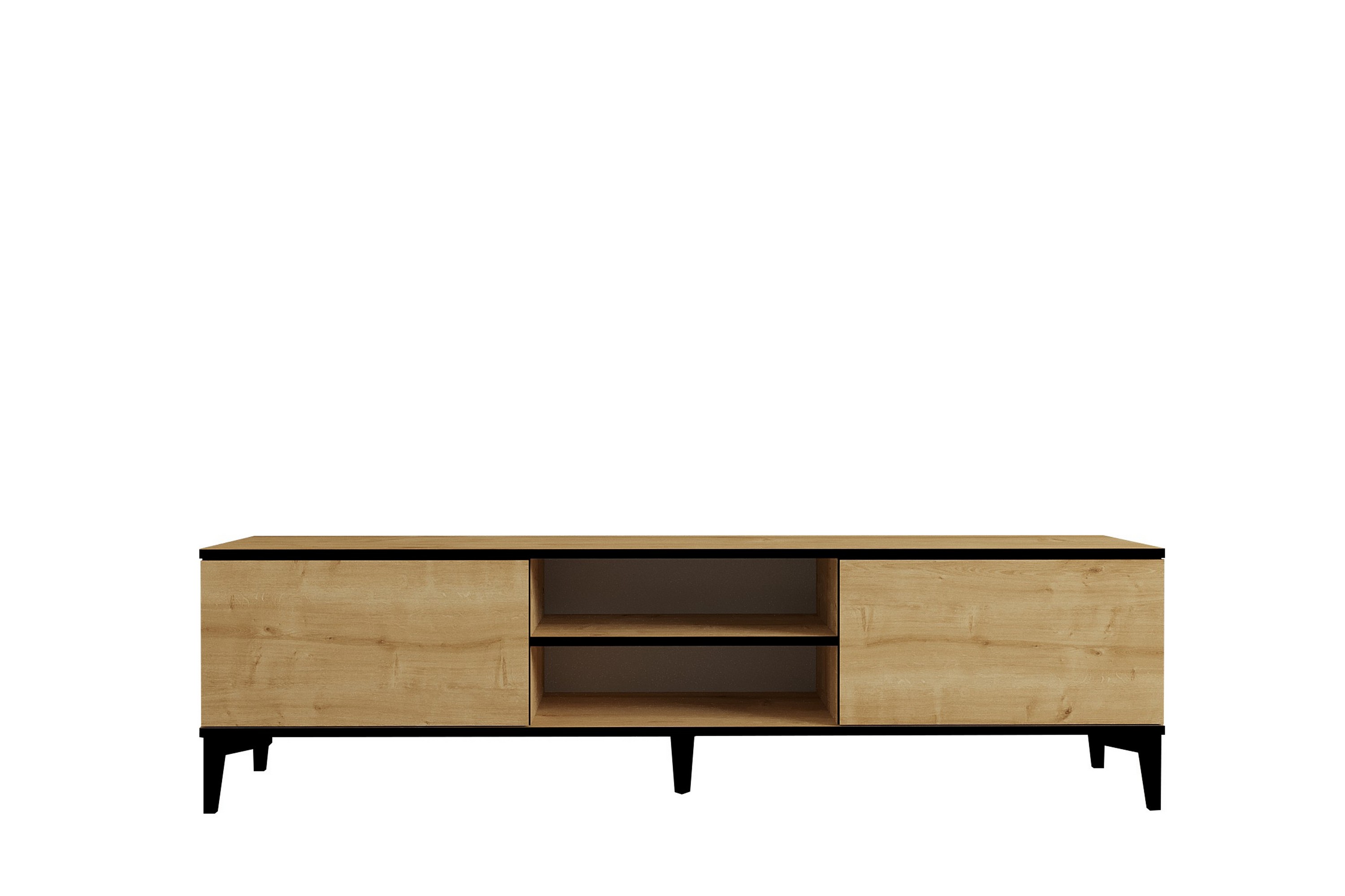 Tv-bänk Donat 180 cm Brun/Ek/Svart