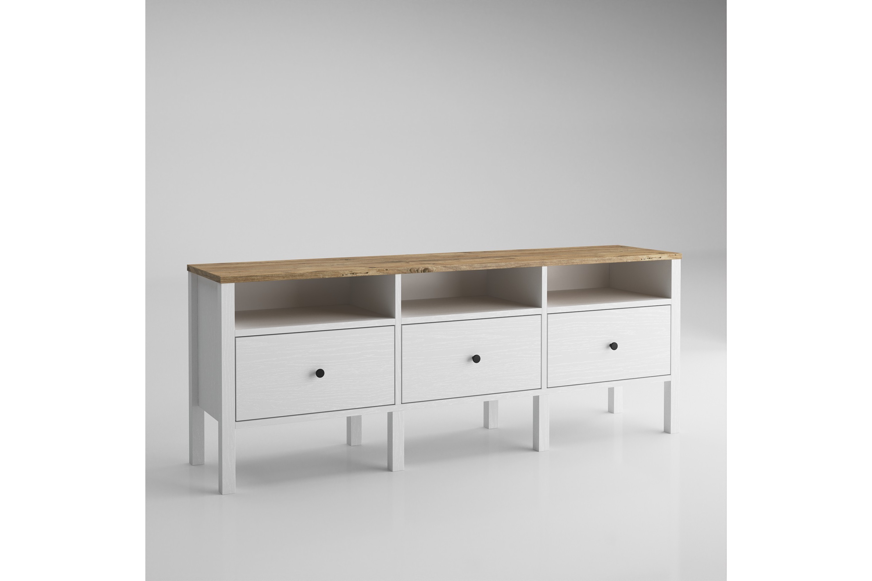 Tv-bänk Elspet 150 cm Brun/Vit
