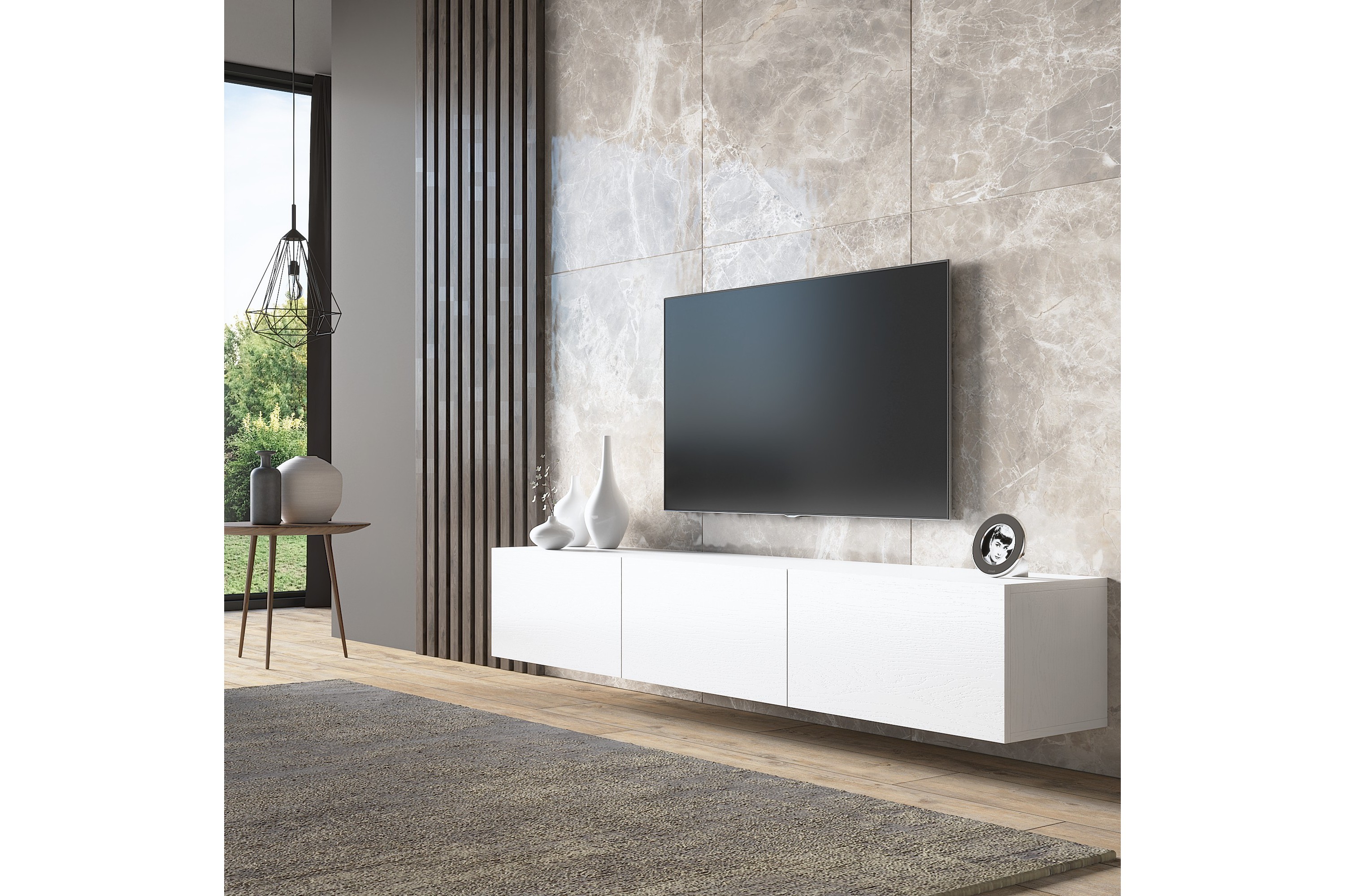 Tv-bänk Elspet 180 cm Vit