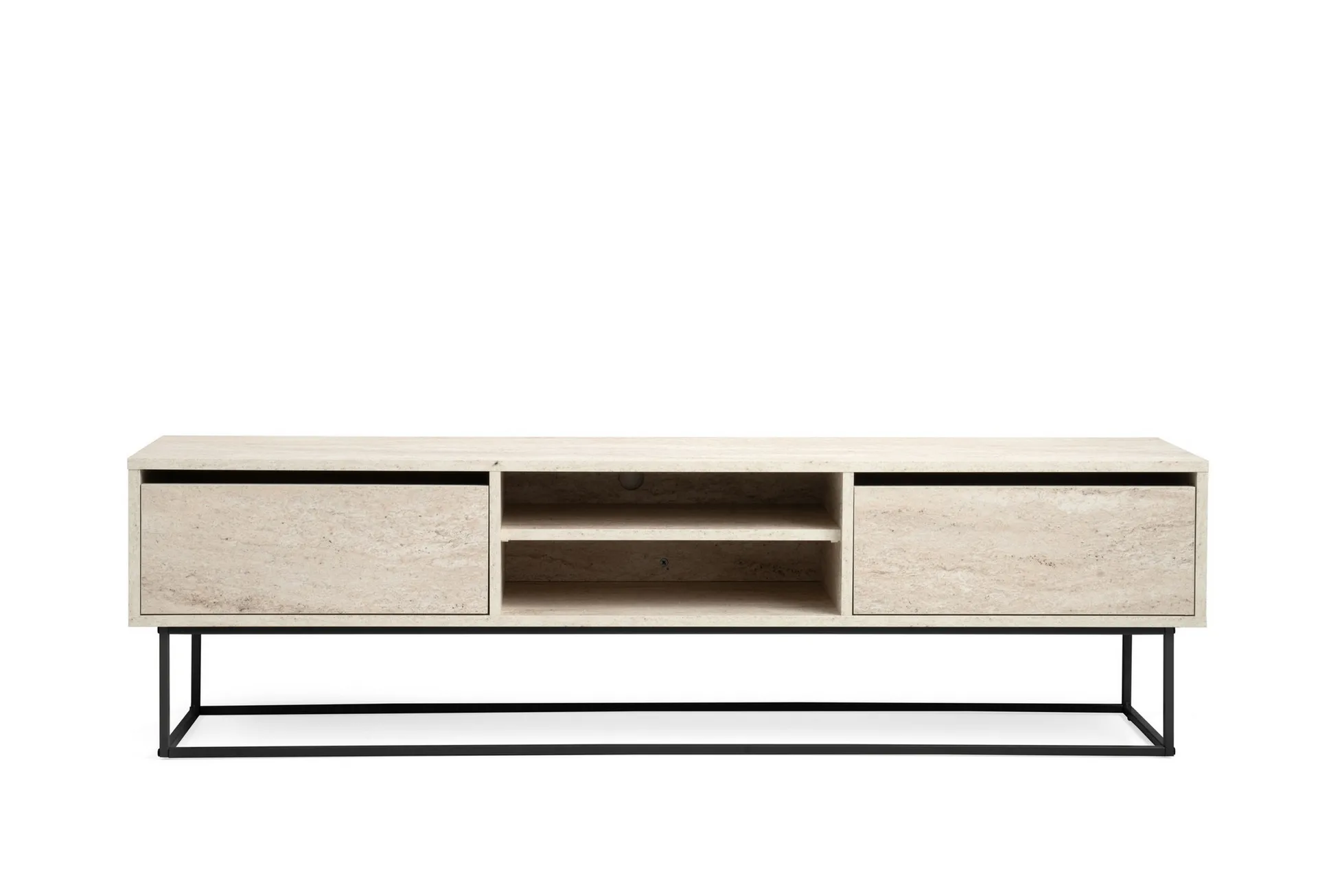 Tv-b&auml;nk Escape 180 cm - Svart/Marmor