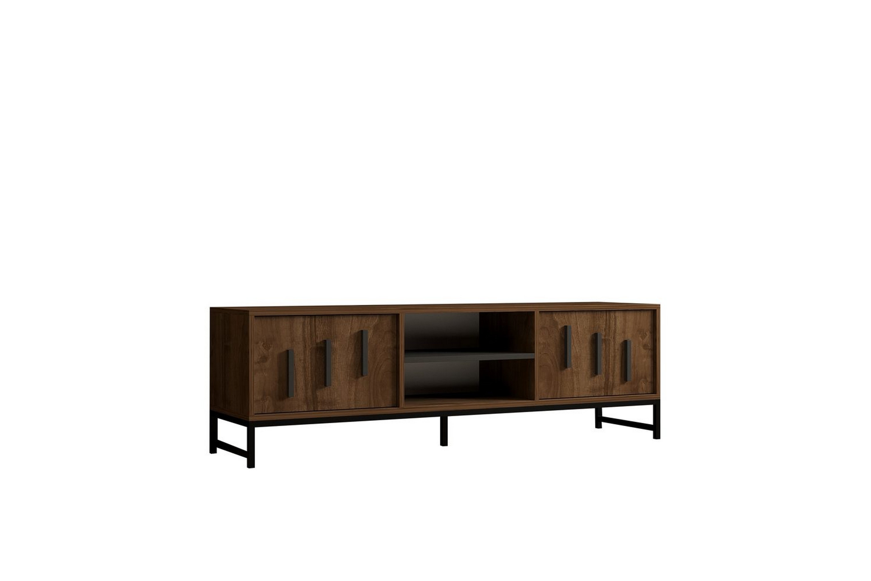 tv-bänk form valnöt - valnöt